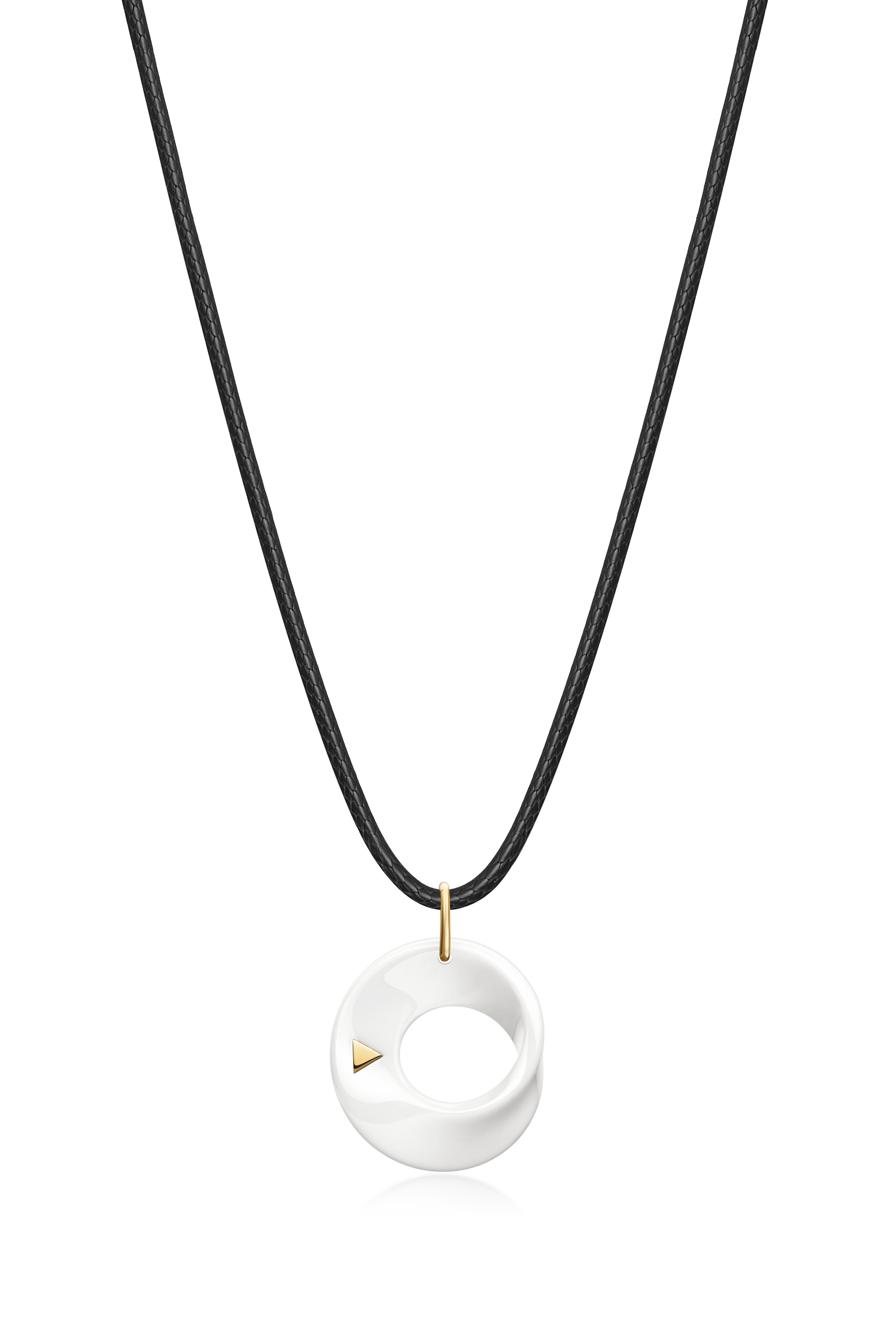 The Möbius High-Tech Ceramic Pendant Necklace - White