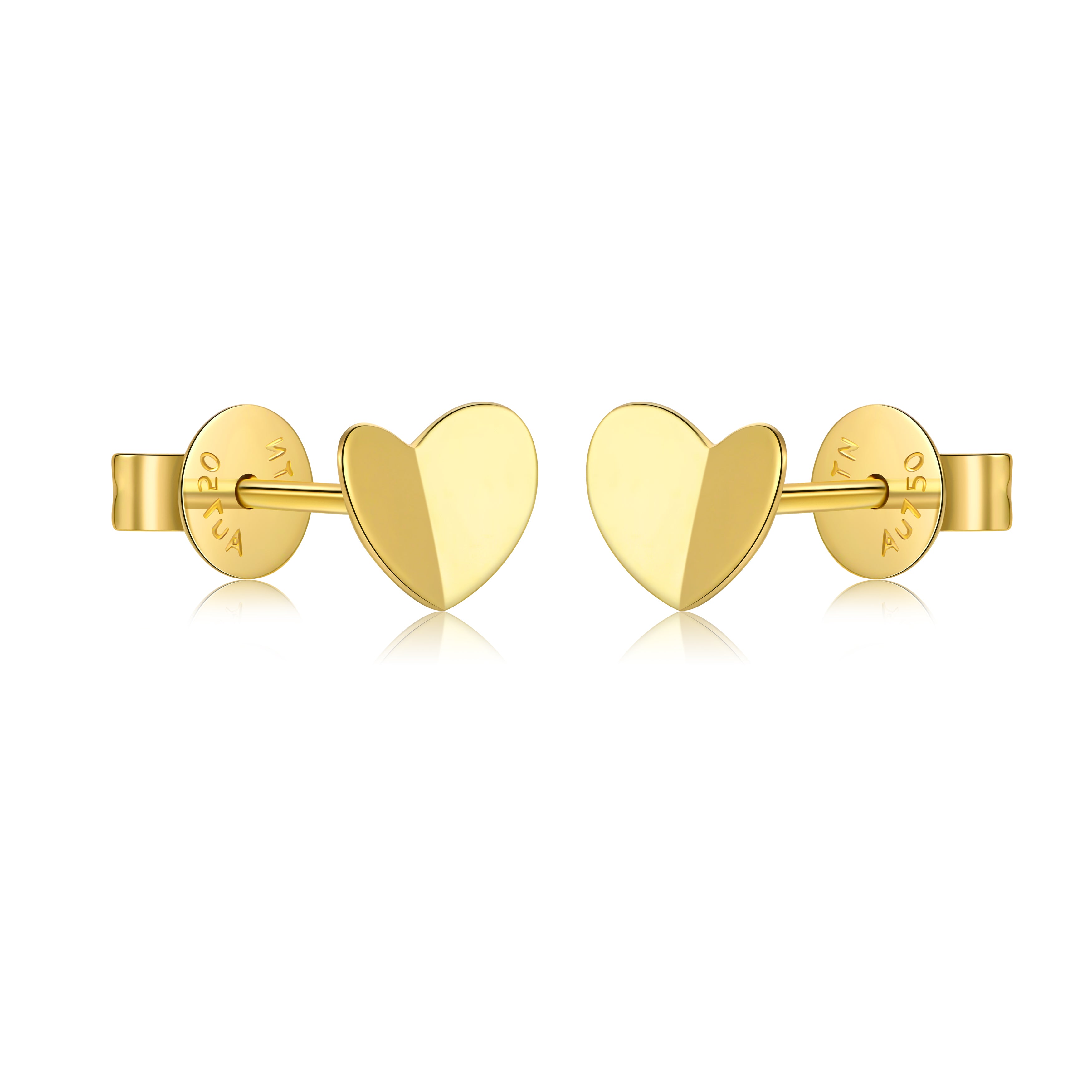 The joy collection paper heart earrings -18k solid gold jewelry - YIN modern Chinese jewelry brand