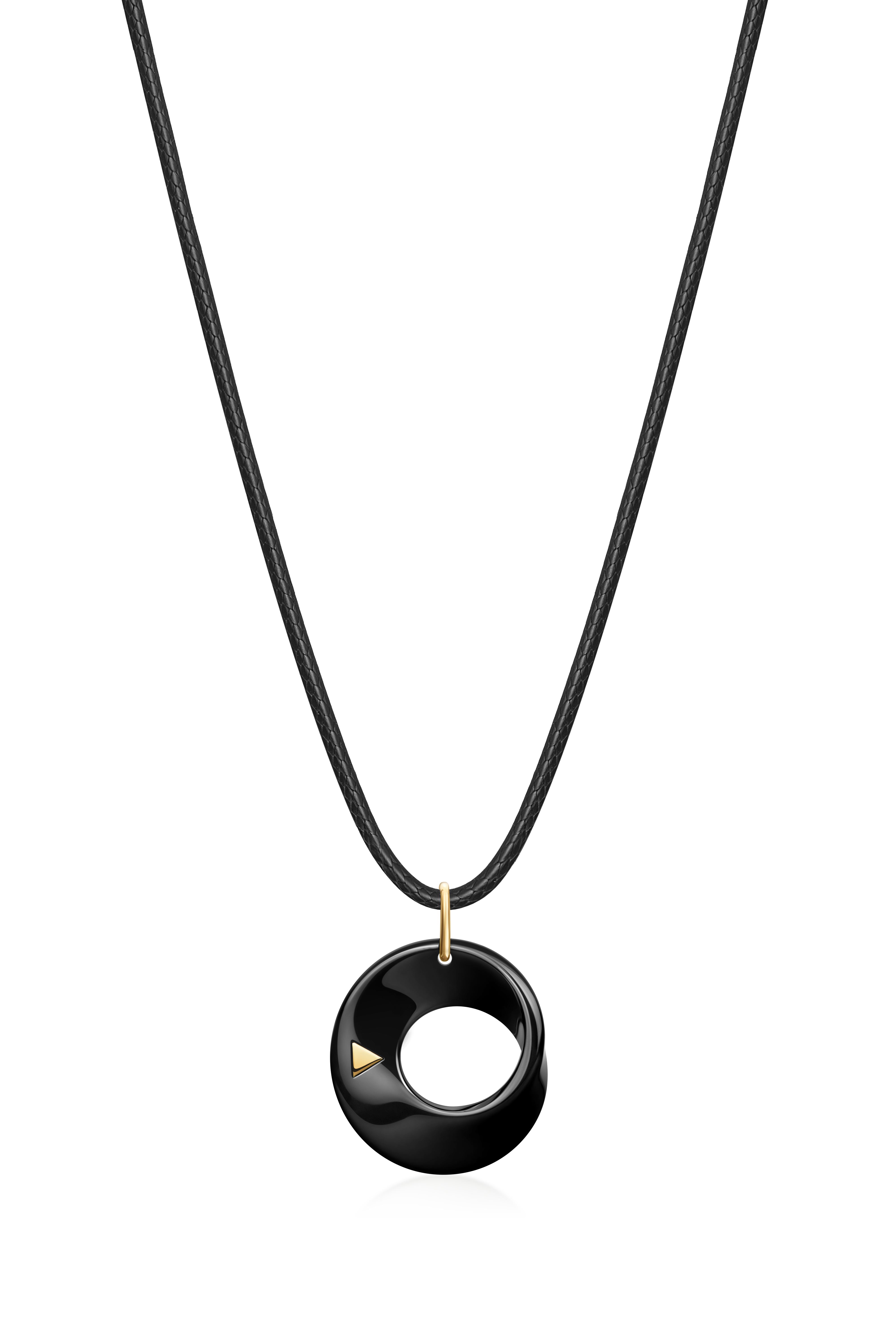 The Möbius High-Tech Ceramic Pendant Necklace - Black