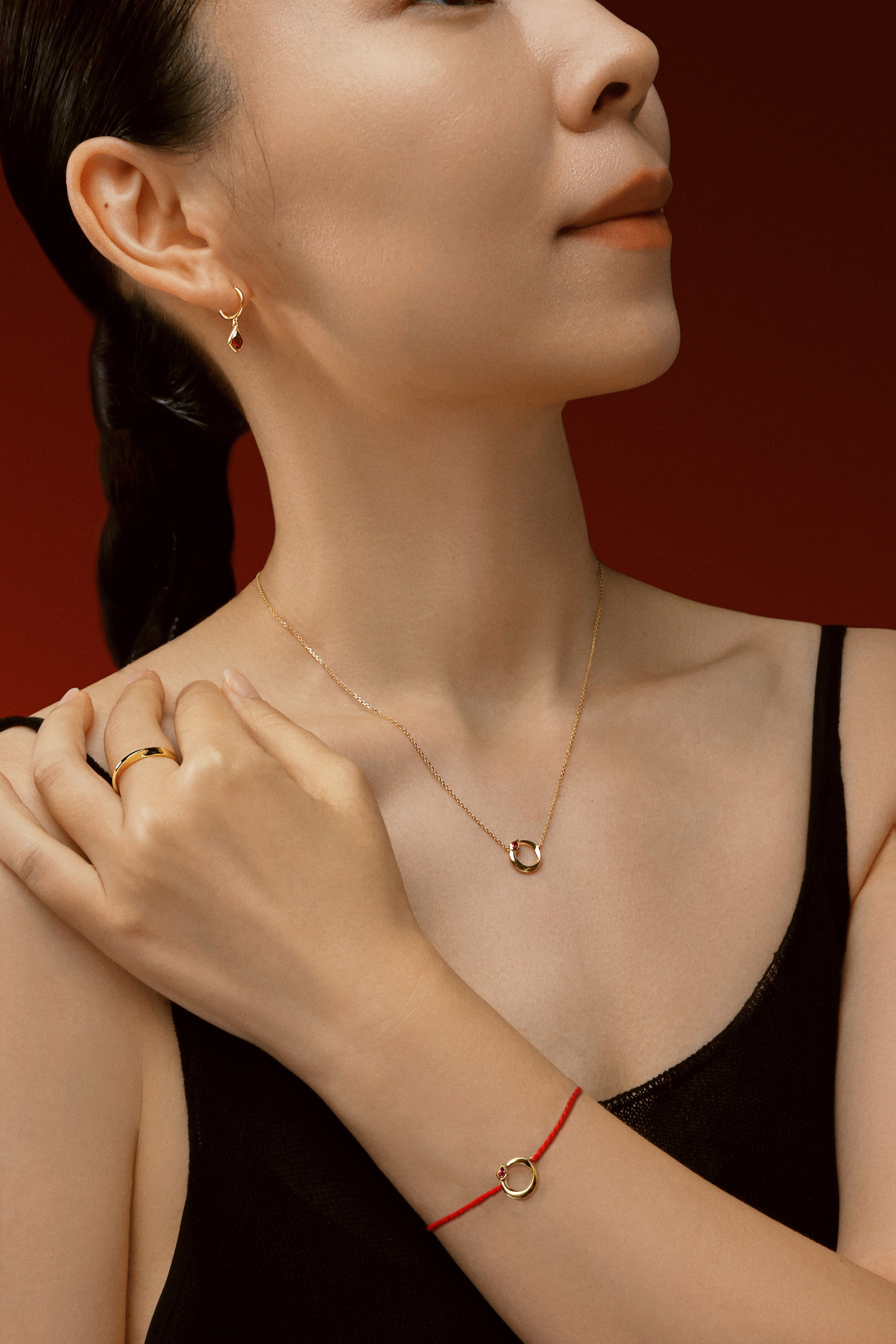 12 Chinese Zodiac - Year of the Snake Cord Bracelet - 18K Solid Gold - YIN Fine Jewelry - Chinese Modern Gold Jewelry 