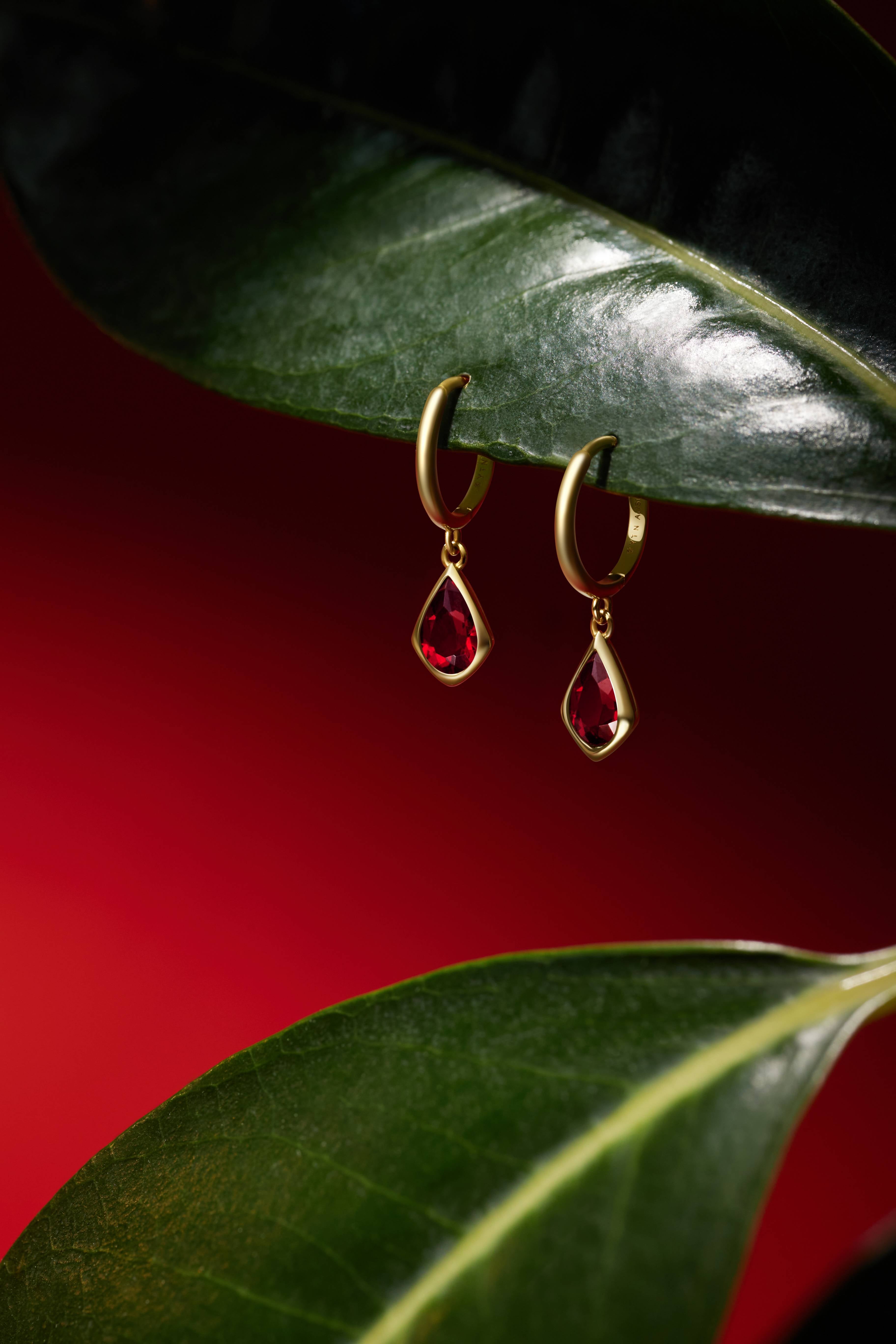 12 Chinese Zodiac - Year of the Snake Drop Earrings - 18K Solid Gold - YIN Fine Jewelry - Chinese Modern Gold Jewelry 