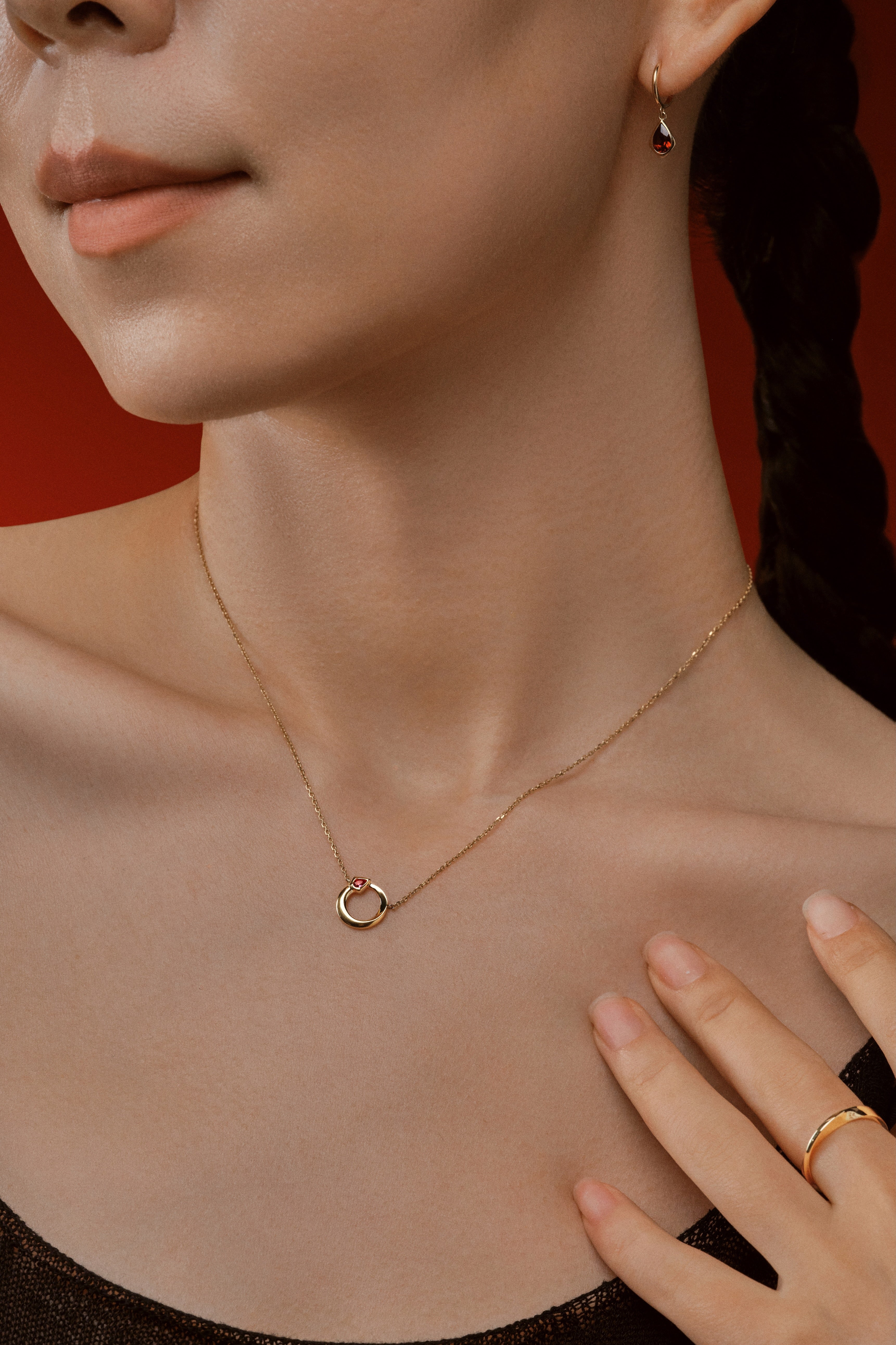 12 Chinese Zodiac - Year of the Snake Necklace - 18K Solid Gold - YIN Fine Jewelry - Chinese Modern Gold Jewelry 