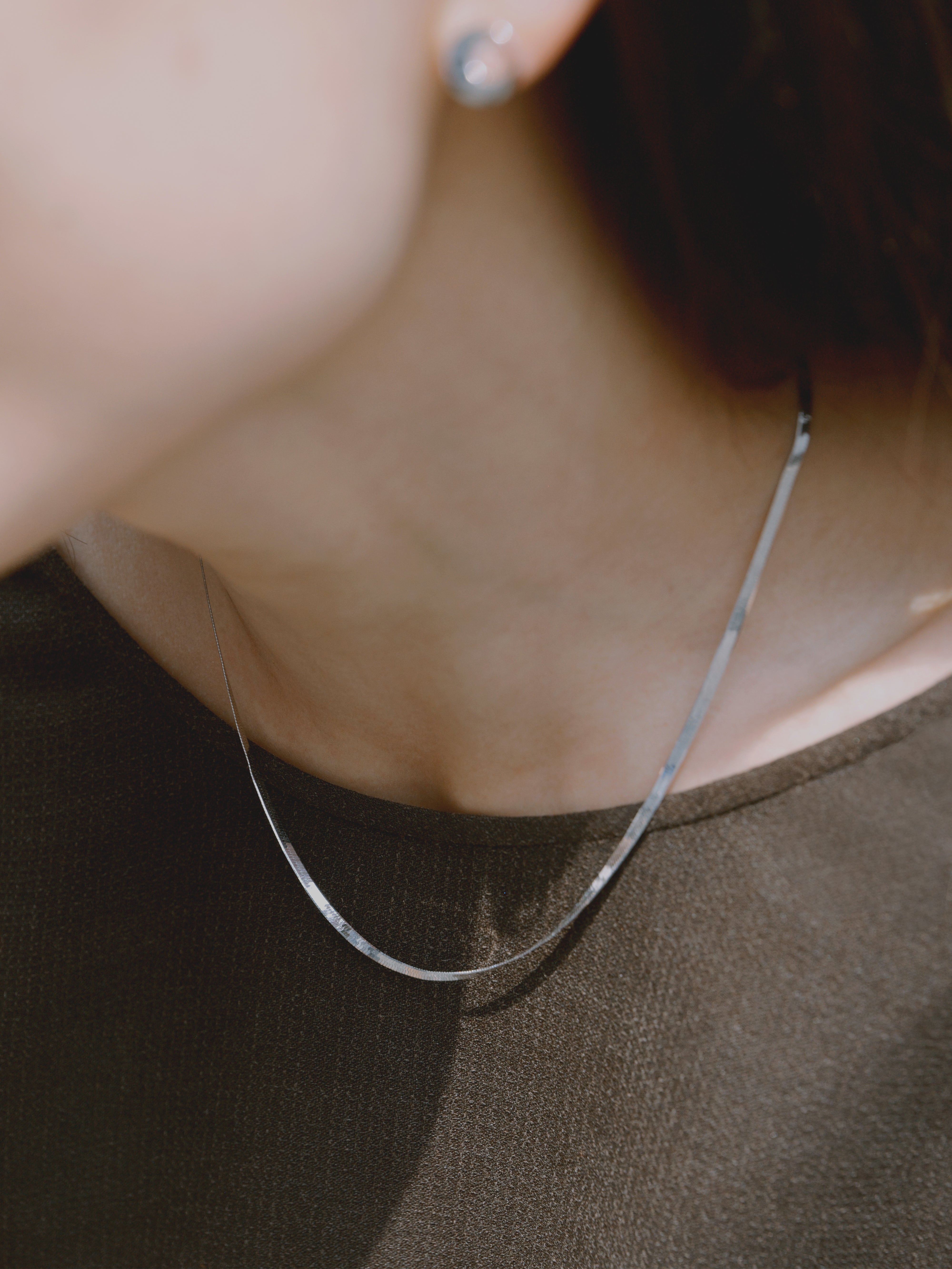 The Essentials Herringbone Necklace - Sterling Silver