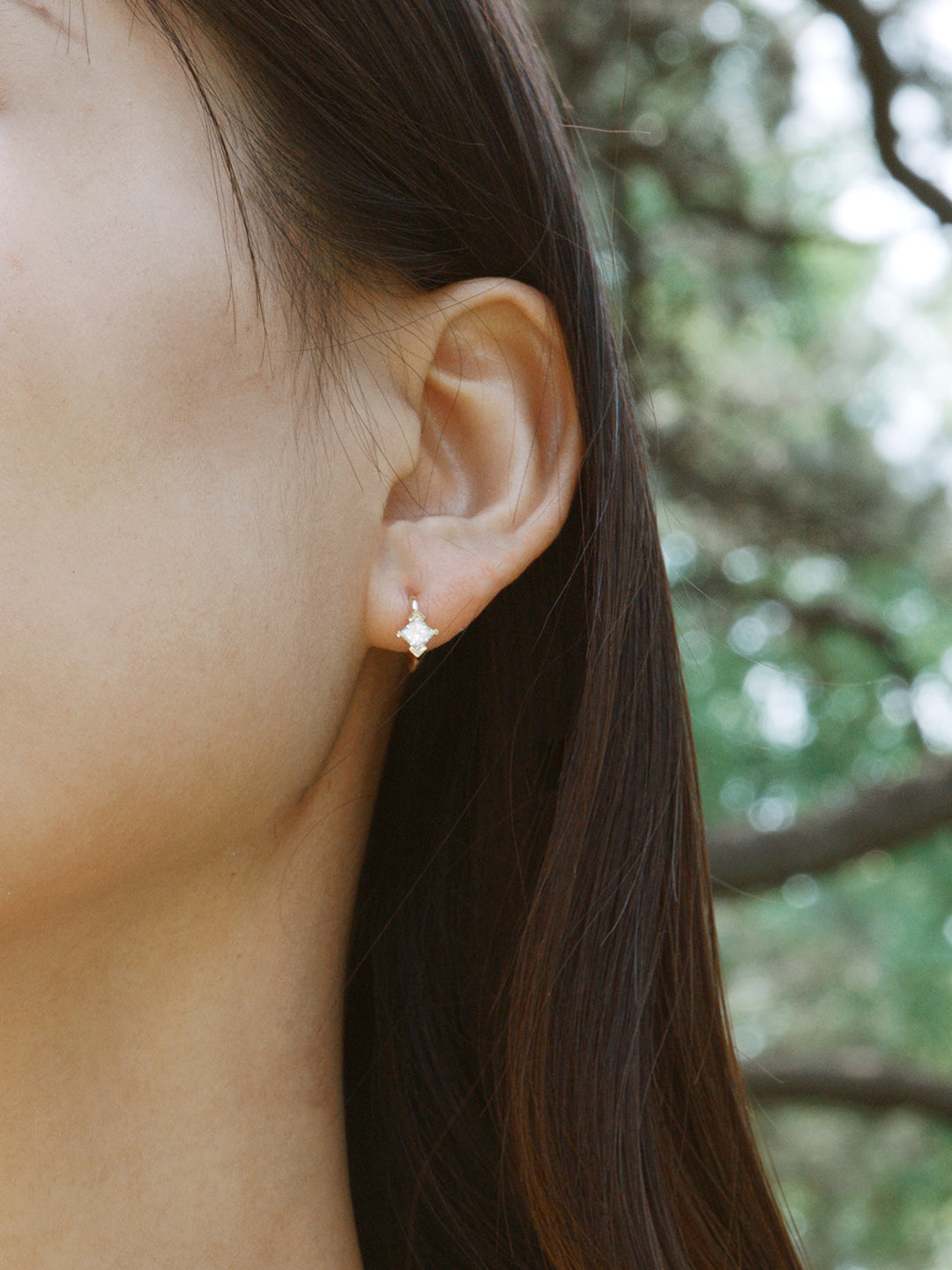 The Radiance Princess Diamond Huggie Hoops