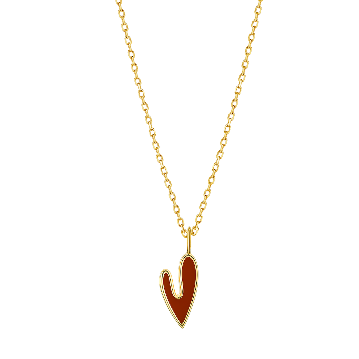 The Joy Carnelian Heart Pendant Necklace