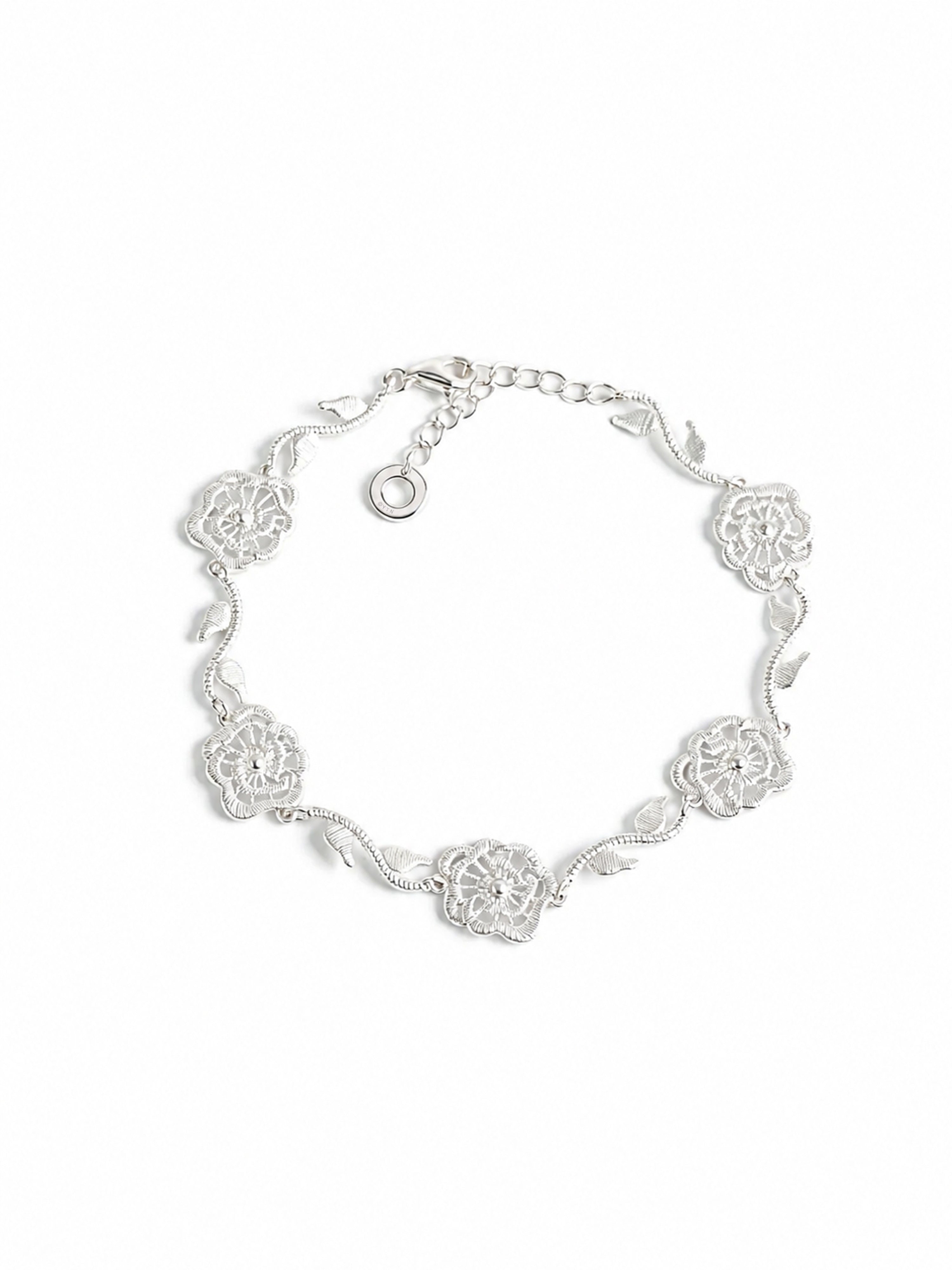 Thorned Rose Bracelet - Silver