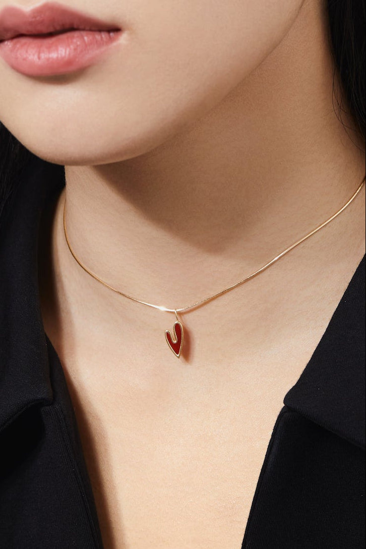 The Joy Carnelian Heart Pendant Necklace