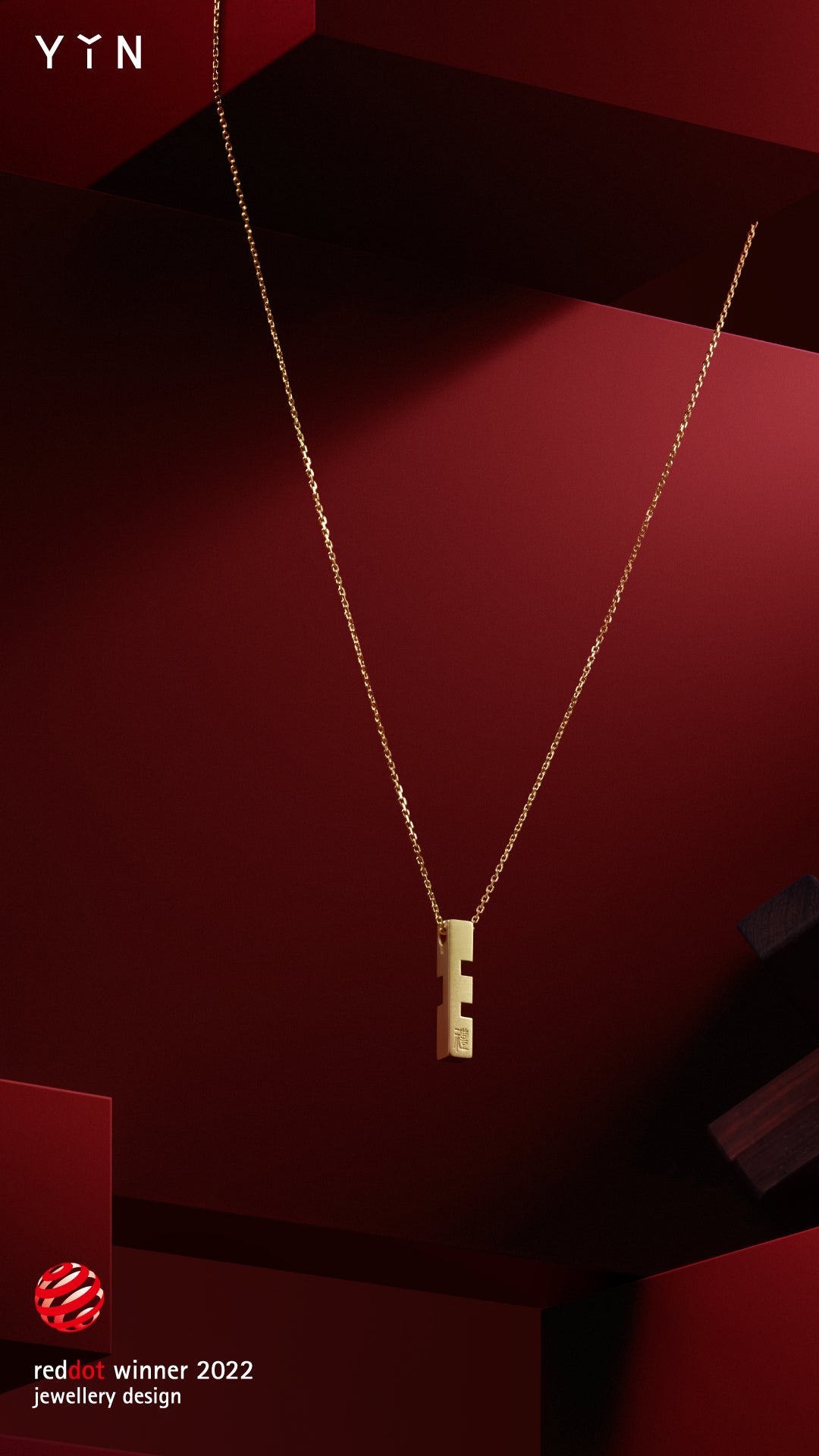 The Revival Six Arts Luban Gold Lock Single Piece Pendant