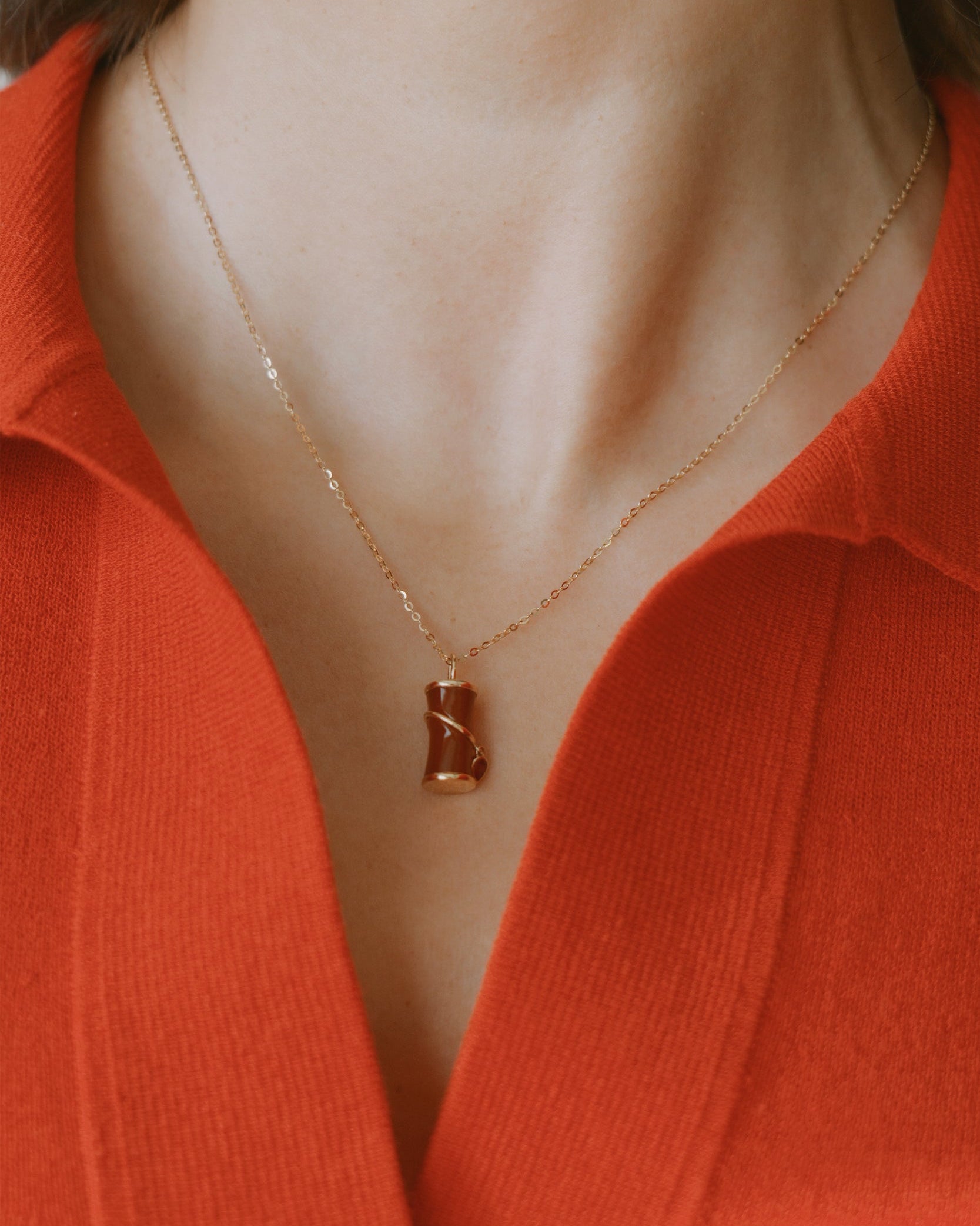 Firecracker Carnelian Pendant Necklace