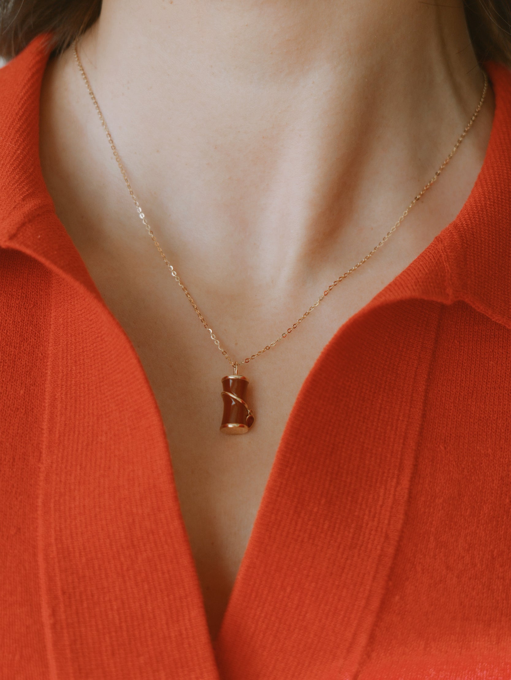 Firecracker Carnelian Pendant Necklace