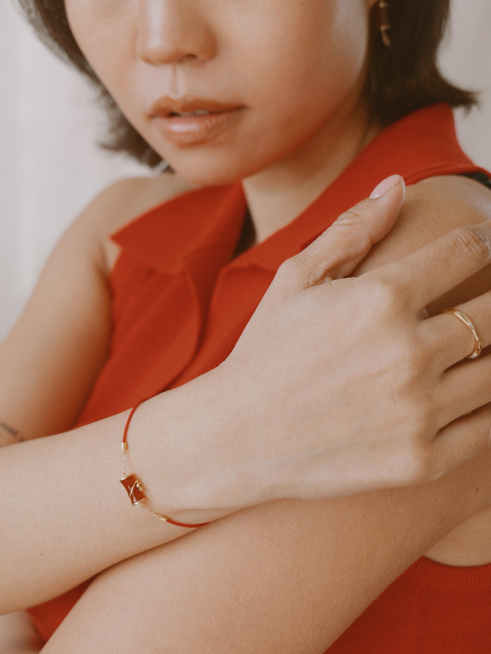 The Revival Firecracker Carnelian Red Cord