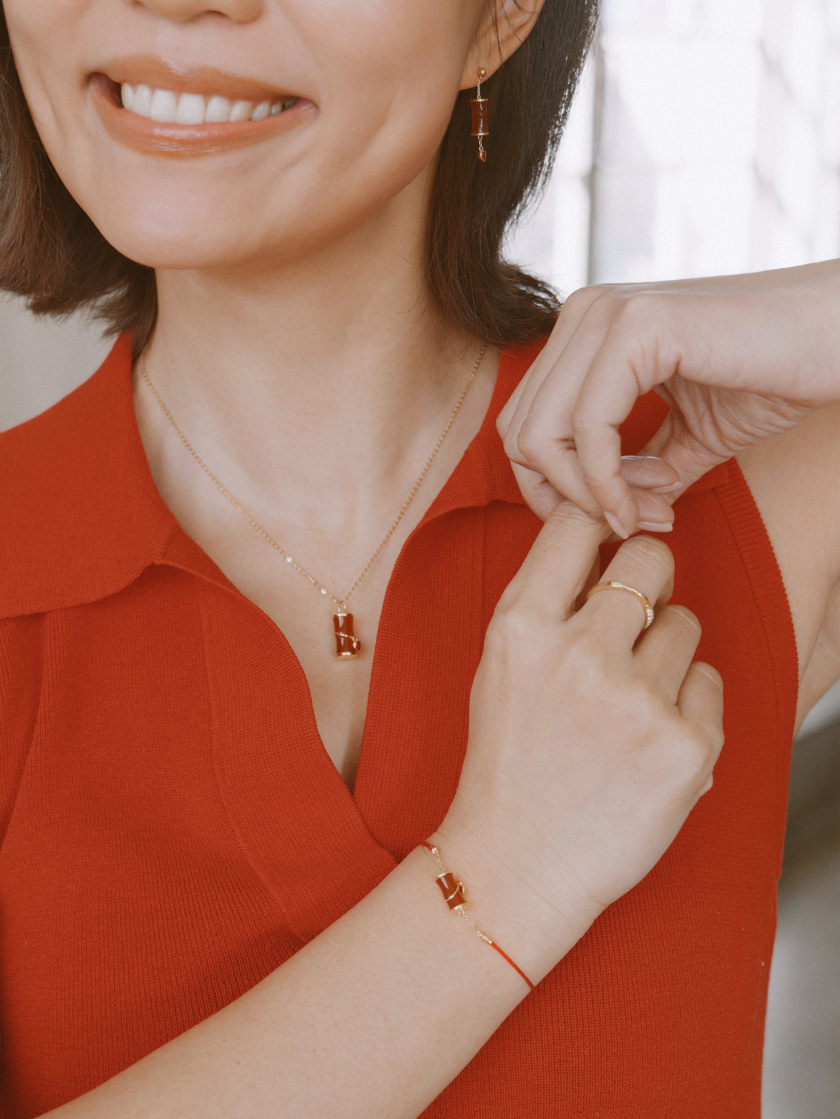 Firecracker Carnelian Pendant Necklace