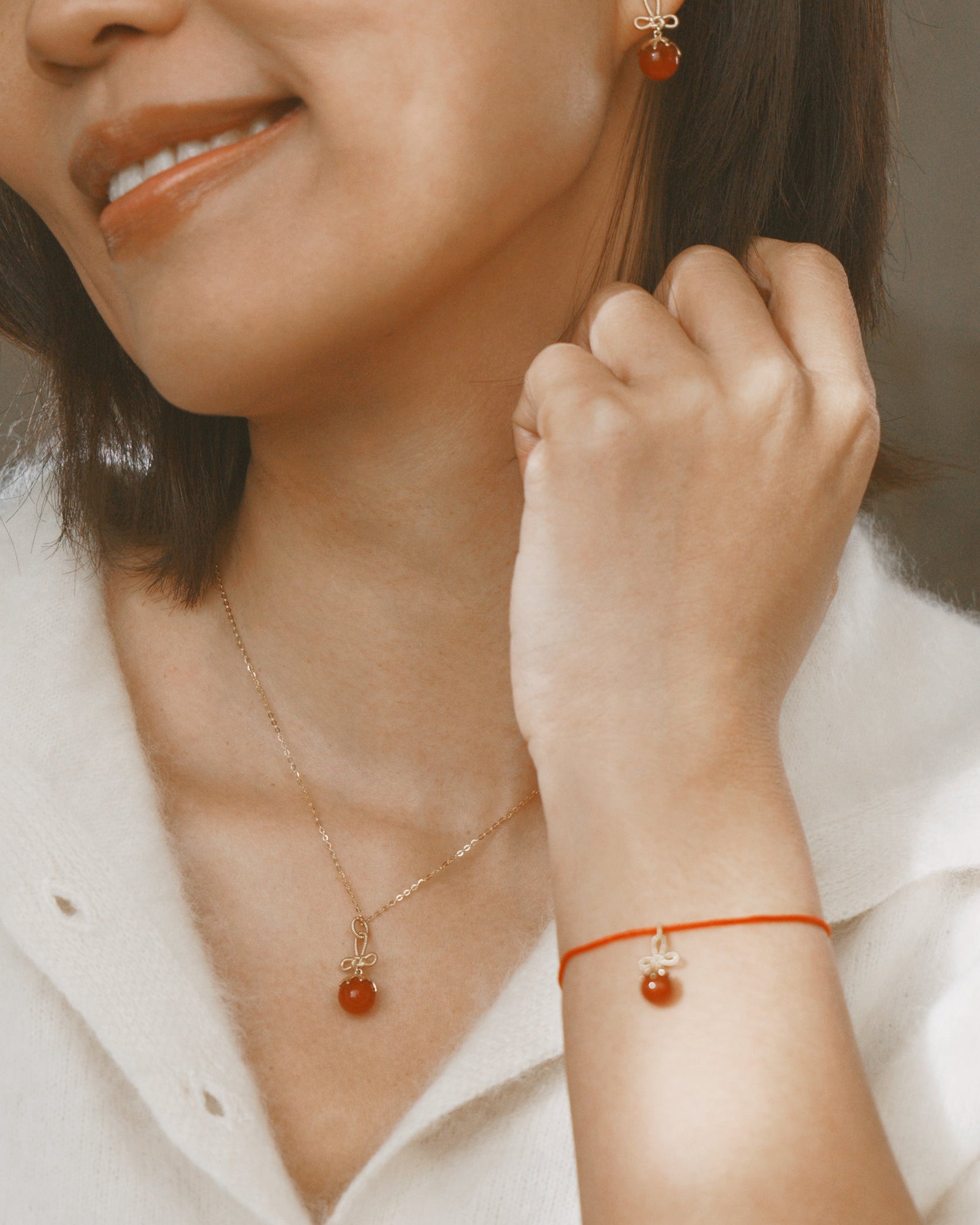 Tanghulu Wan-Knot Red String Bracelet