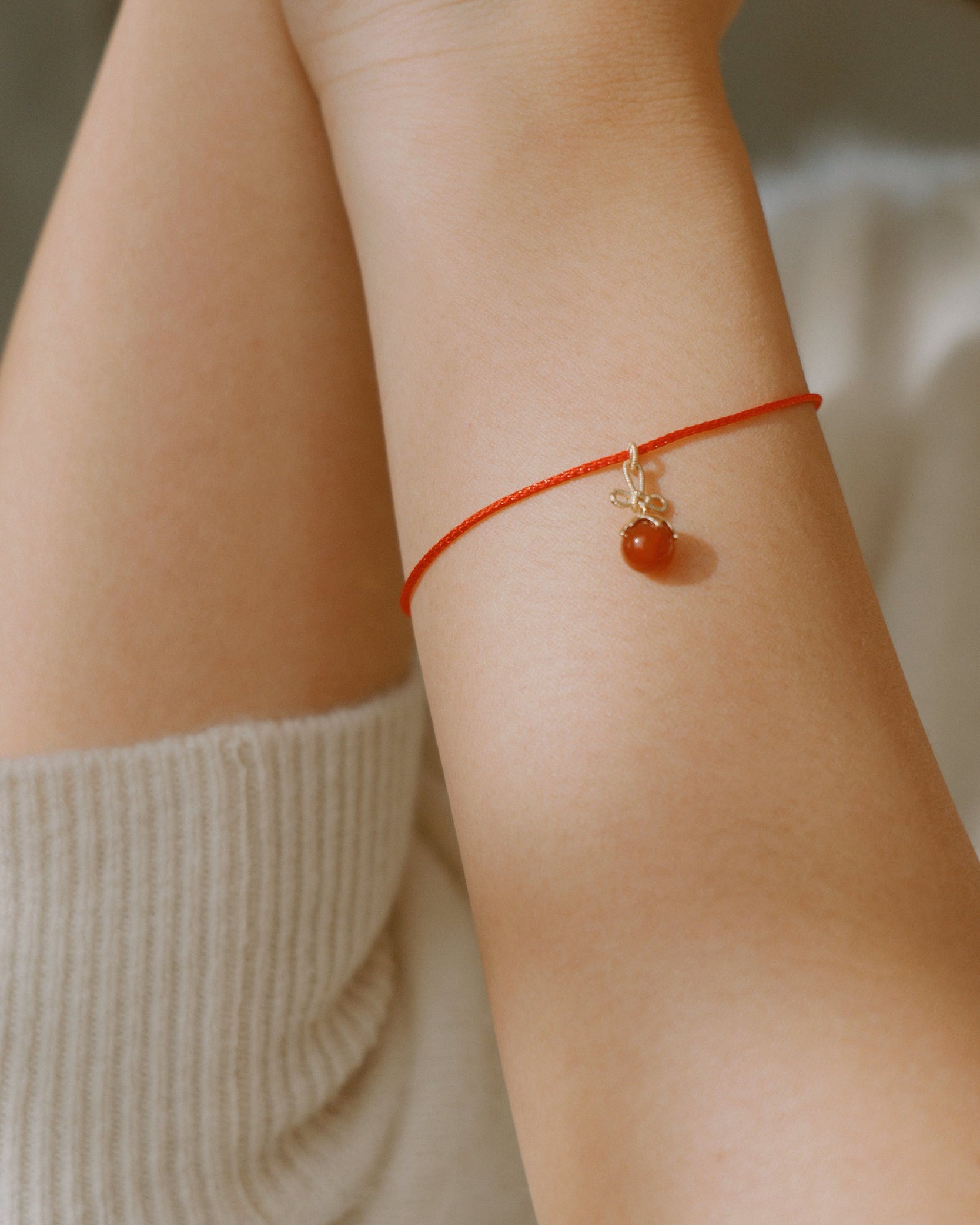 Tanghulu Wan-Knot Red String Bracelet