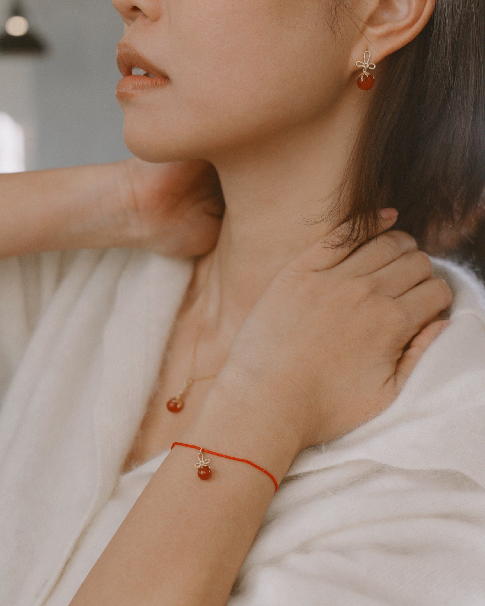 Tanghulu Wan-Knot Red String Bracelet