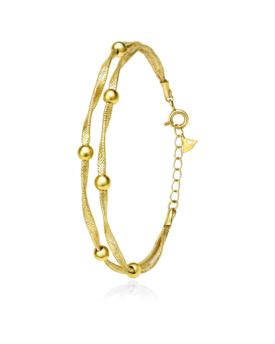 The Essentials Double Twist Bead Bracelet