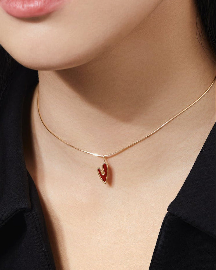 The Carnelian Heart Pendant Necklace