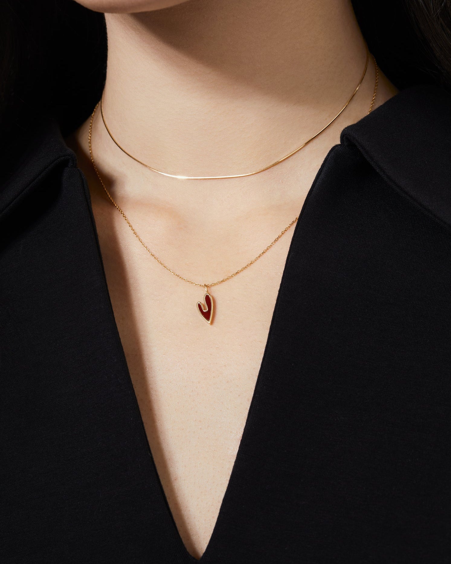 The Carnelian Heart Pendant Necklace