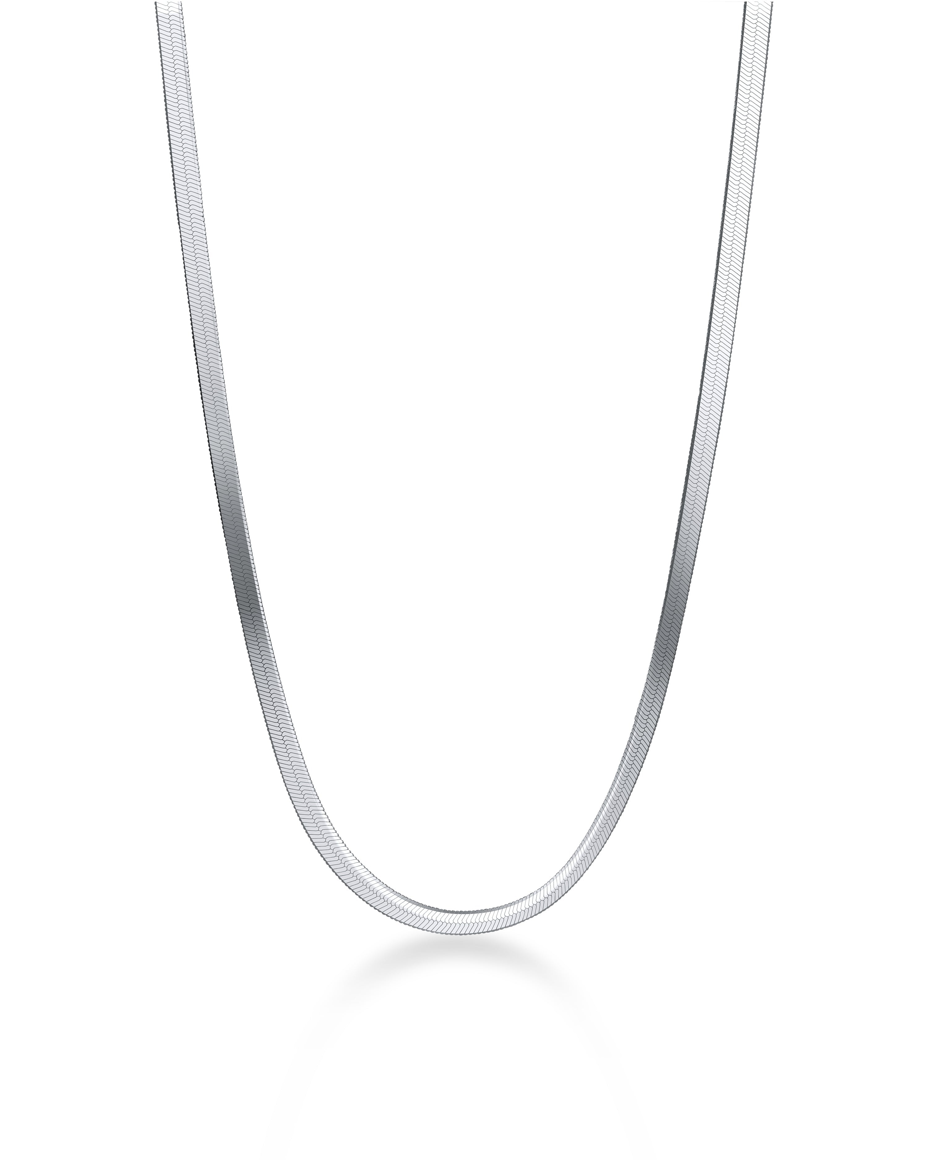 The Essentials Herringbone Necklace - Sterling Silver