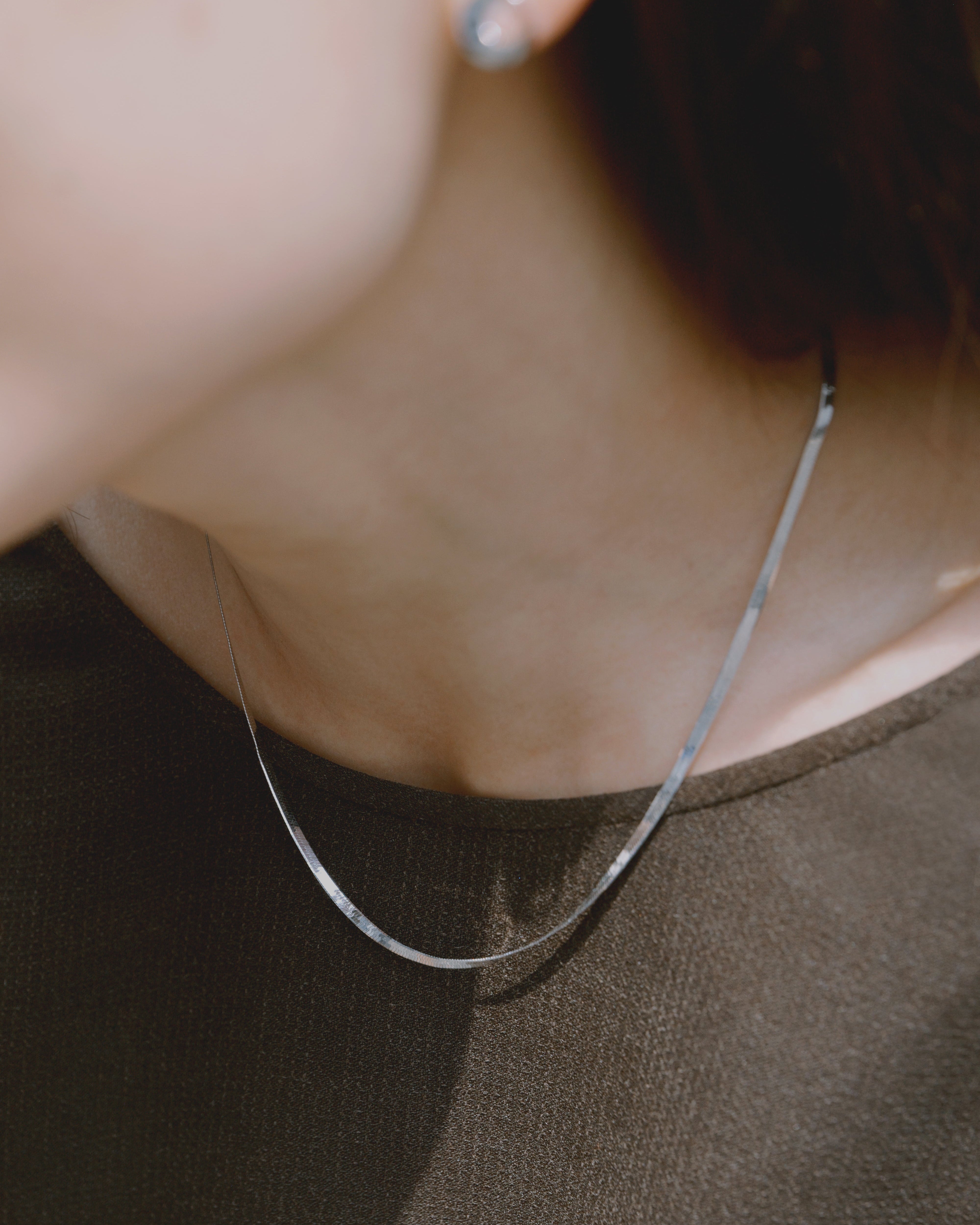 The Essentials Herringbone Necklace - Sterling Silver