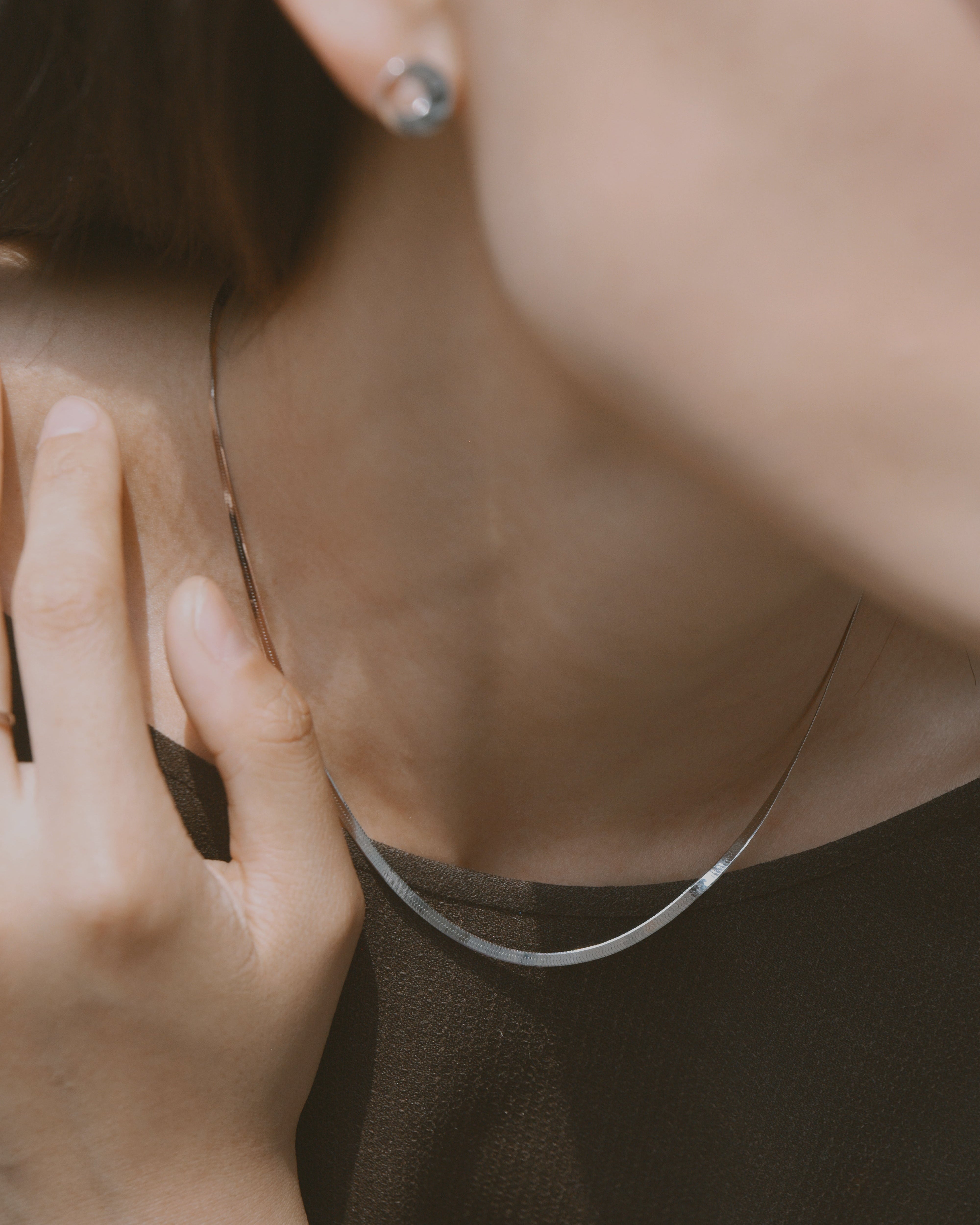The Essentials Herringbone Necklace - Sterling Silver