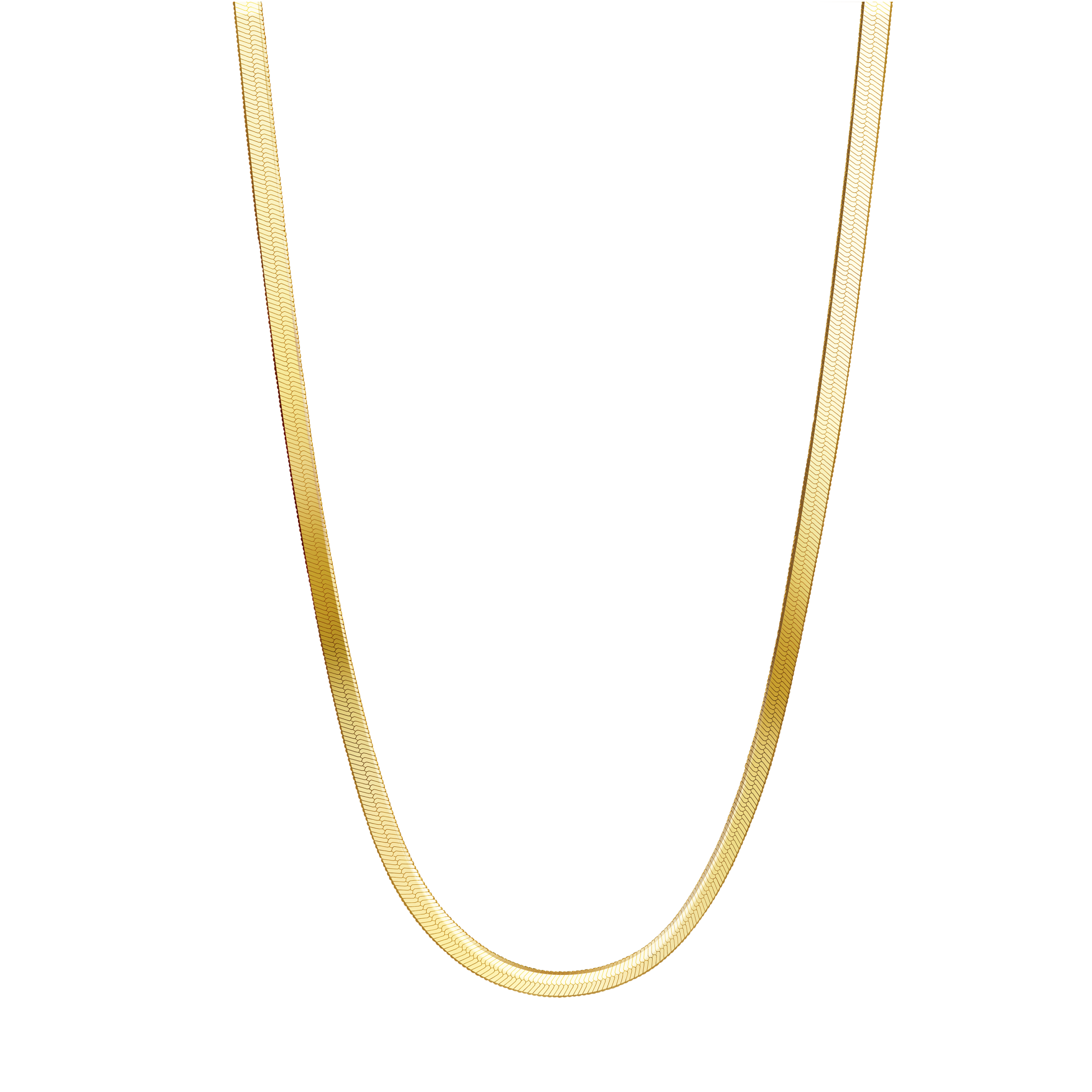 The Essentials Herringbone Necklace - 18K Solid Gold - YIN Fine Jewelry - Chinese Modern Gold Jewelry