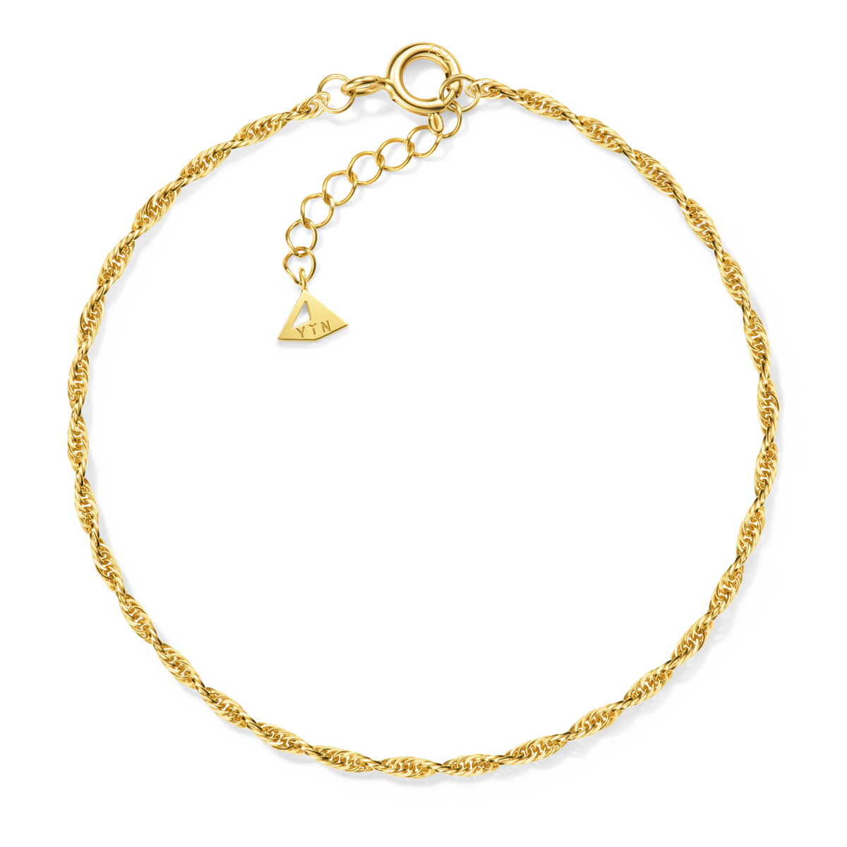 The Essentials Rope Chain Bracelet- 18K Solid Gold