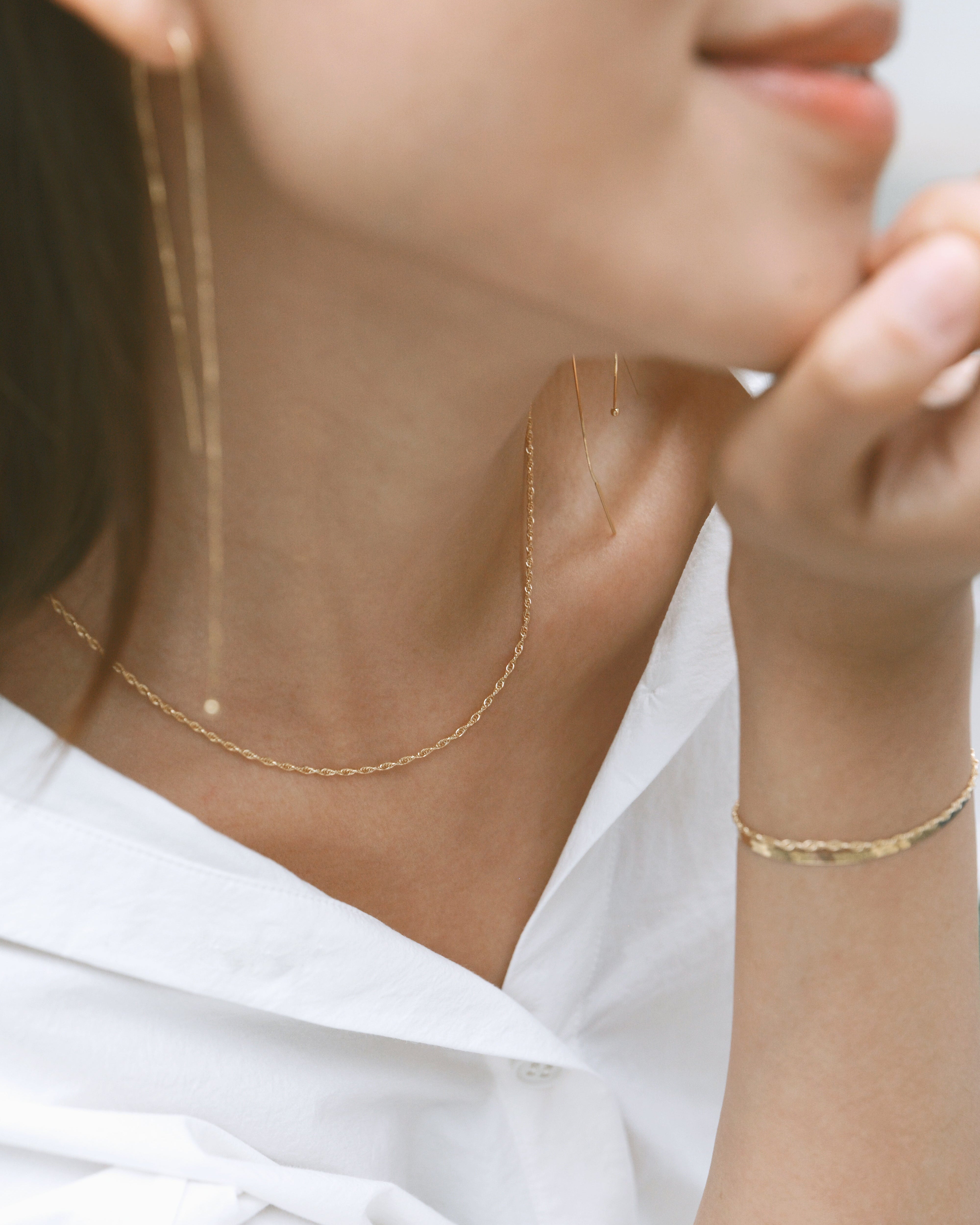 The Essentials Rope Chain Bracelet- 18K Solid Gold
