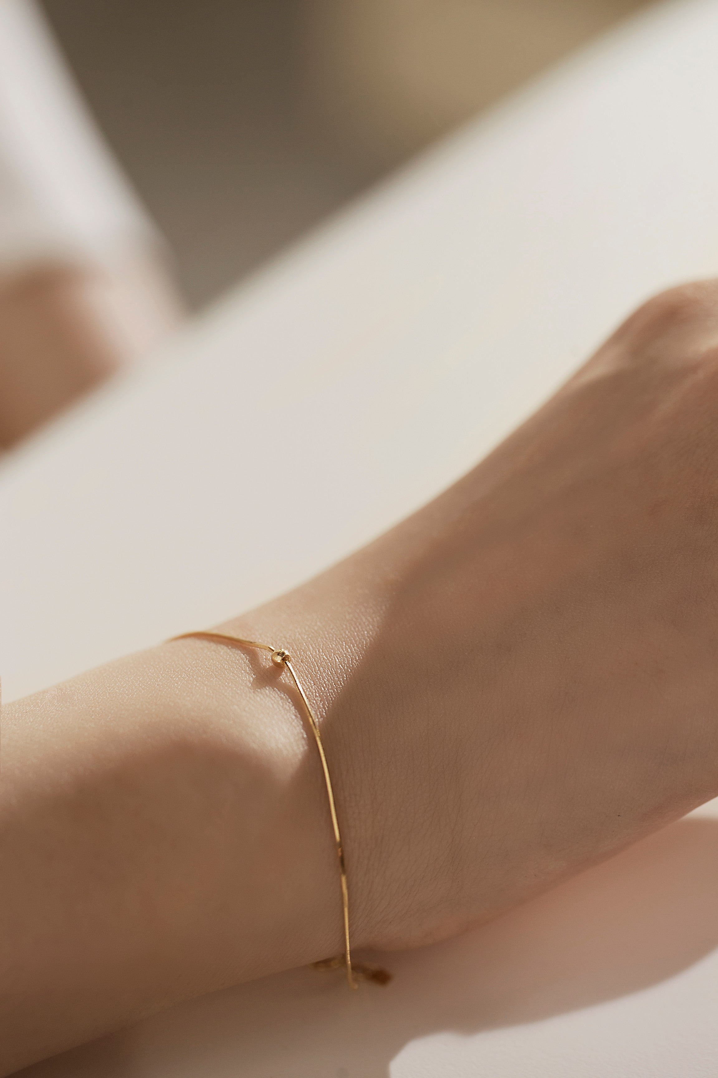 The Essentials Ultra Thin Silk Bracelet - 18K Solid Gold - YIN Fine Jewelry - Chinese Modern Gold Jewelry