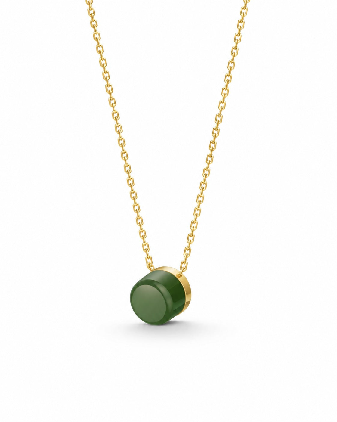 The Game of Go Hetian Green Jade Necklace