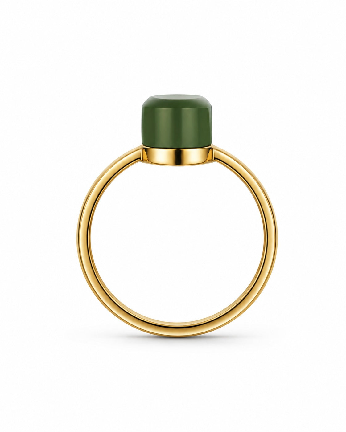 The Game of Go Hetian Green Jade Ring