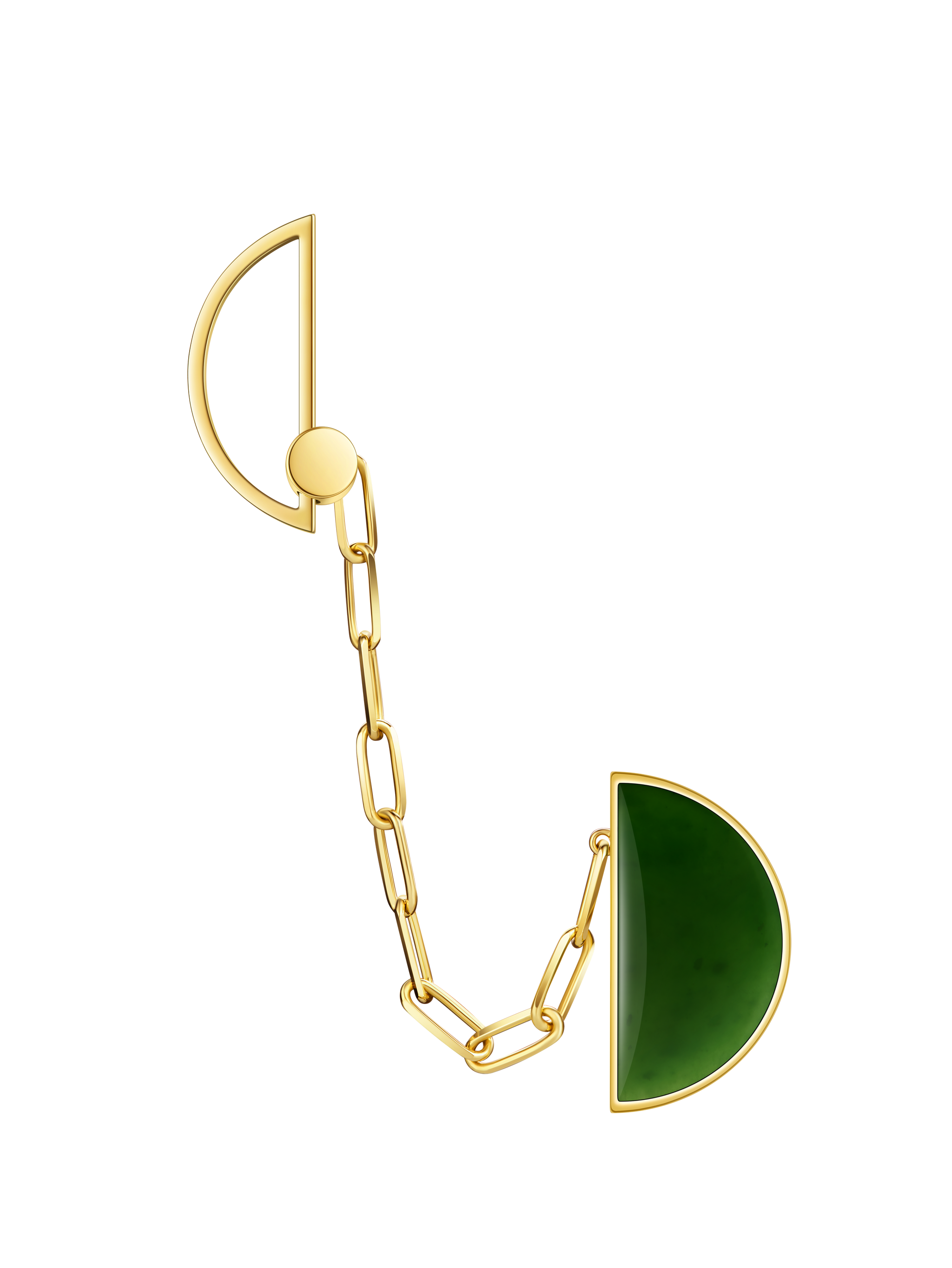 The Game of Go Hetian Green Jade Brooch