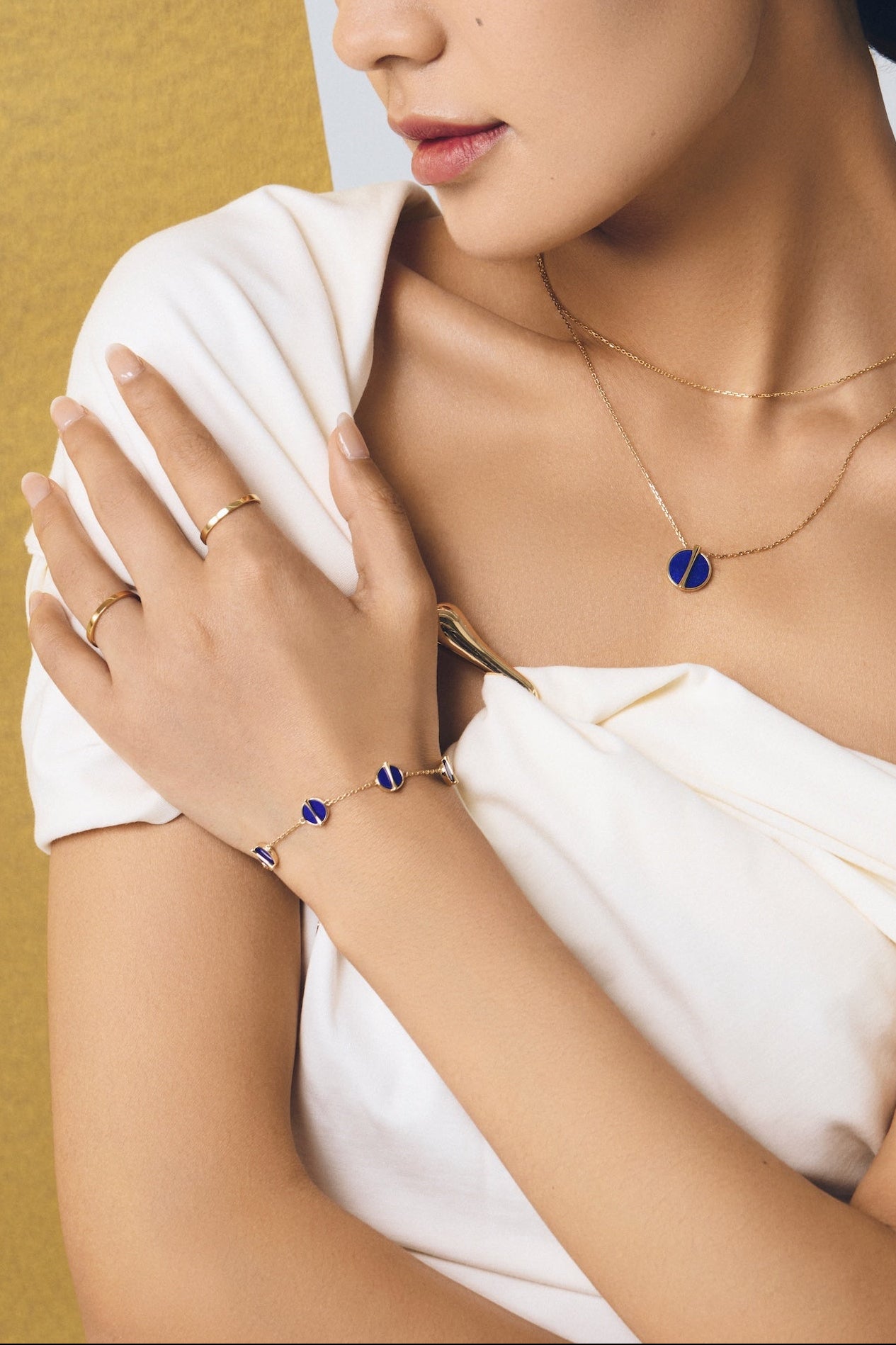 The Golden Ratio 3-motif Bracelet - Lapis