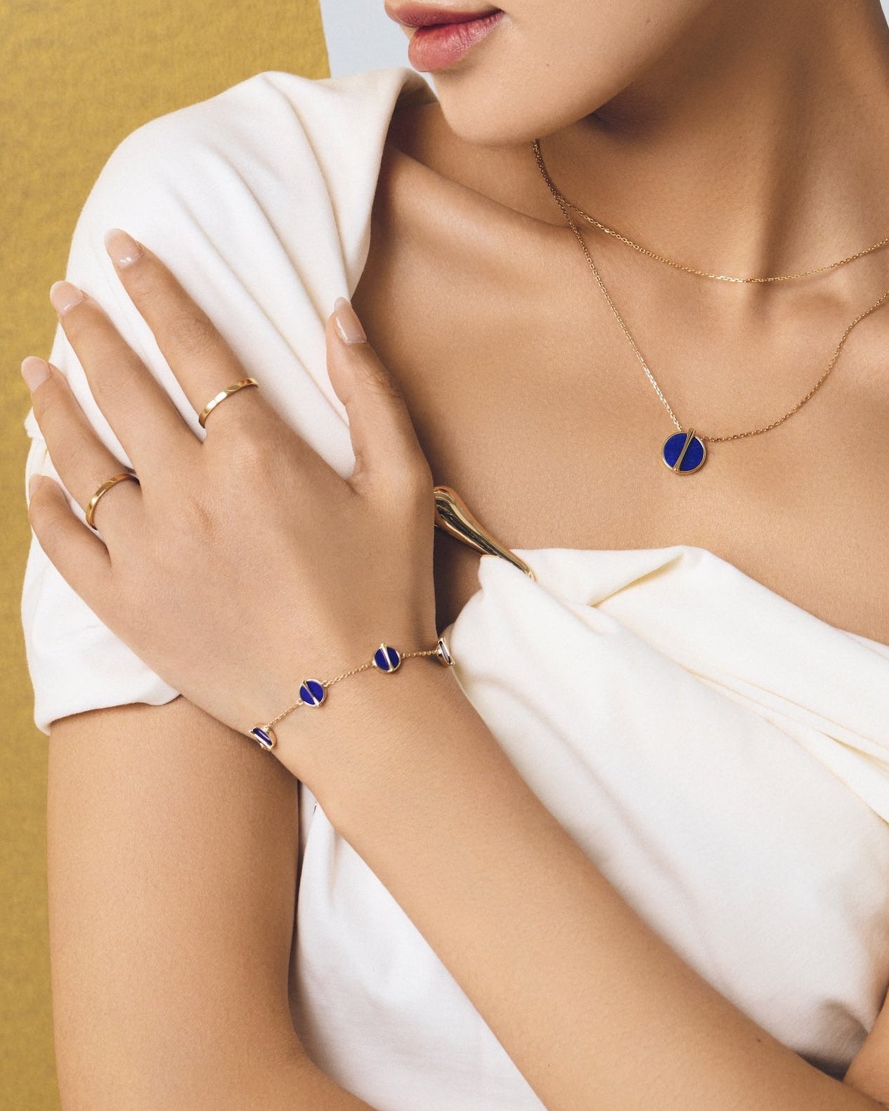 The Golden Ratio 3-motif Bracelet - Lapis