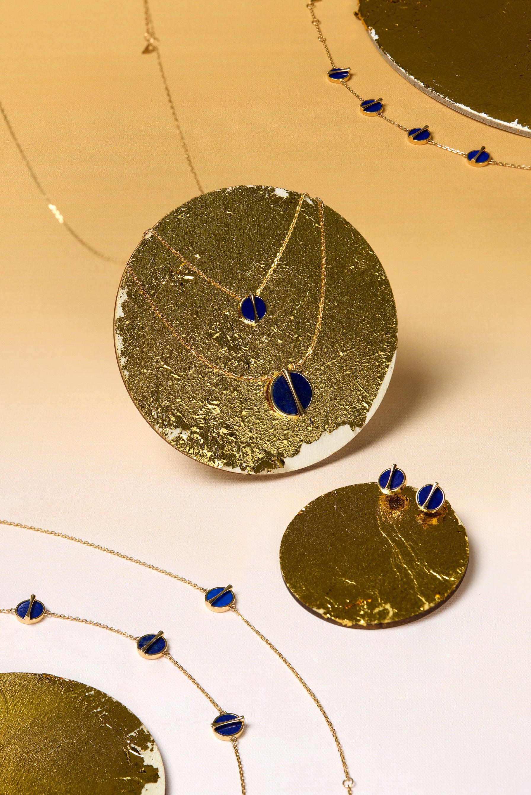 The Golden Ratio 3-motif Bracelet - Lapis