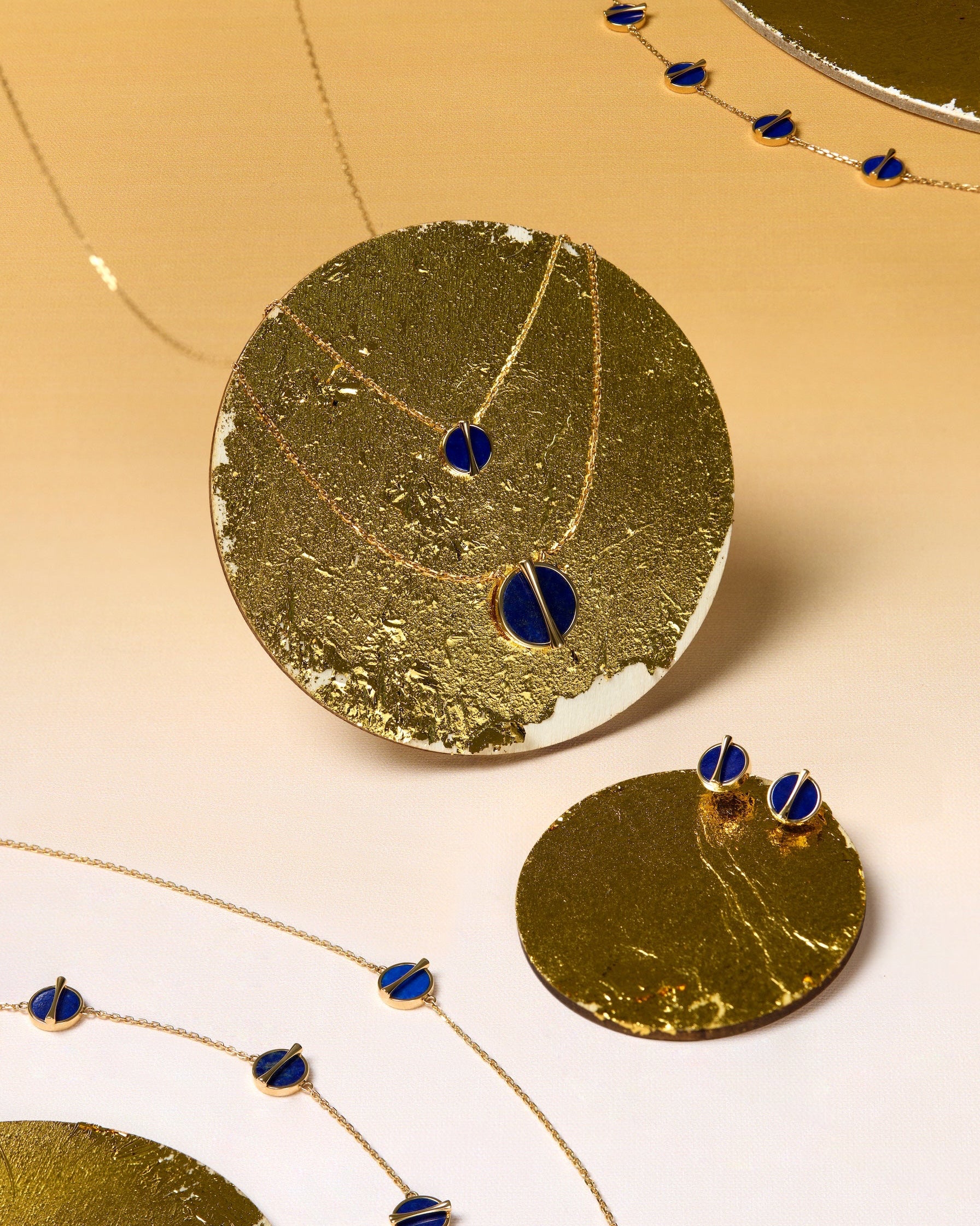 The Golden Ratio 3-motif Bracelet - Lapis