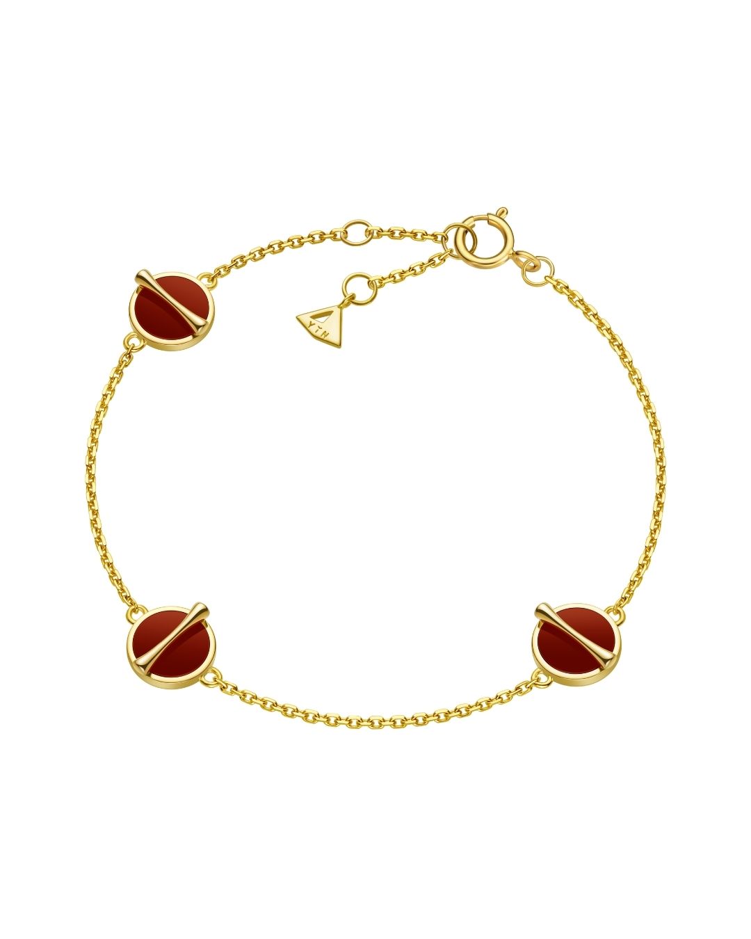 The Golden Ratio 3-motif Bracelet - Carnelian
