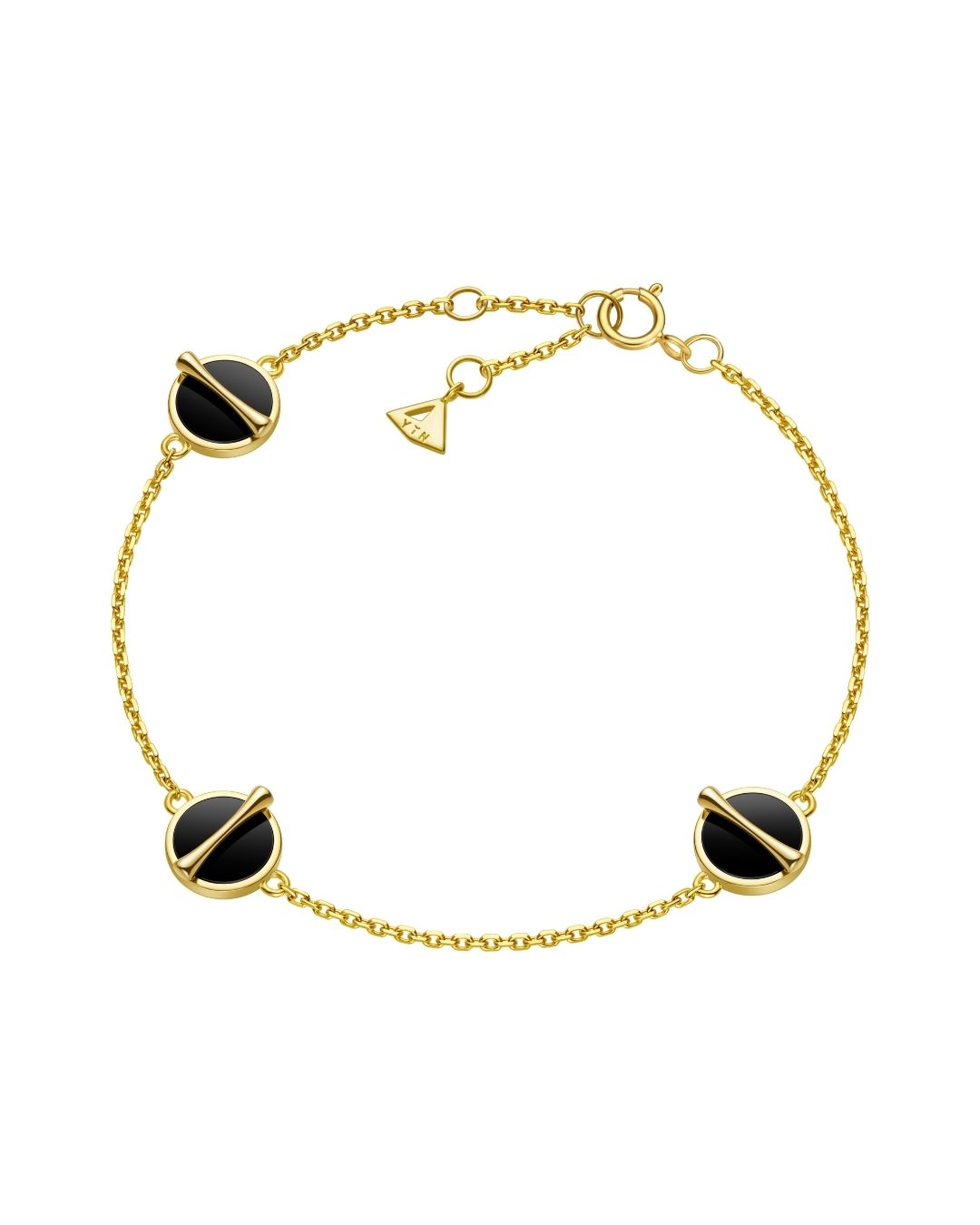 The Golden Ratio 3-motif Bracelet - Onyx