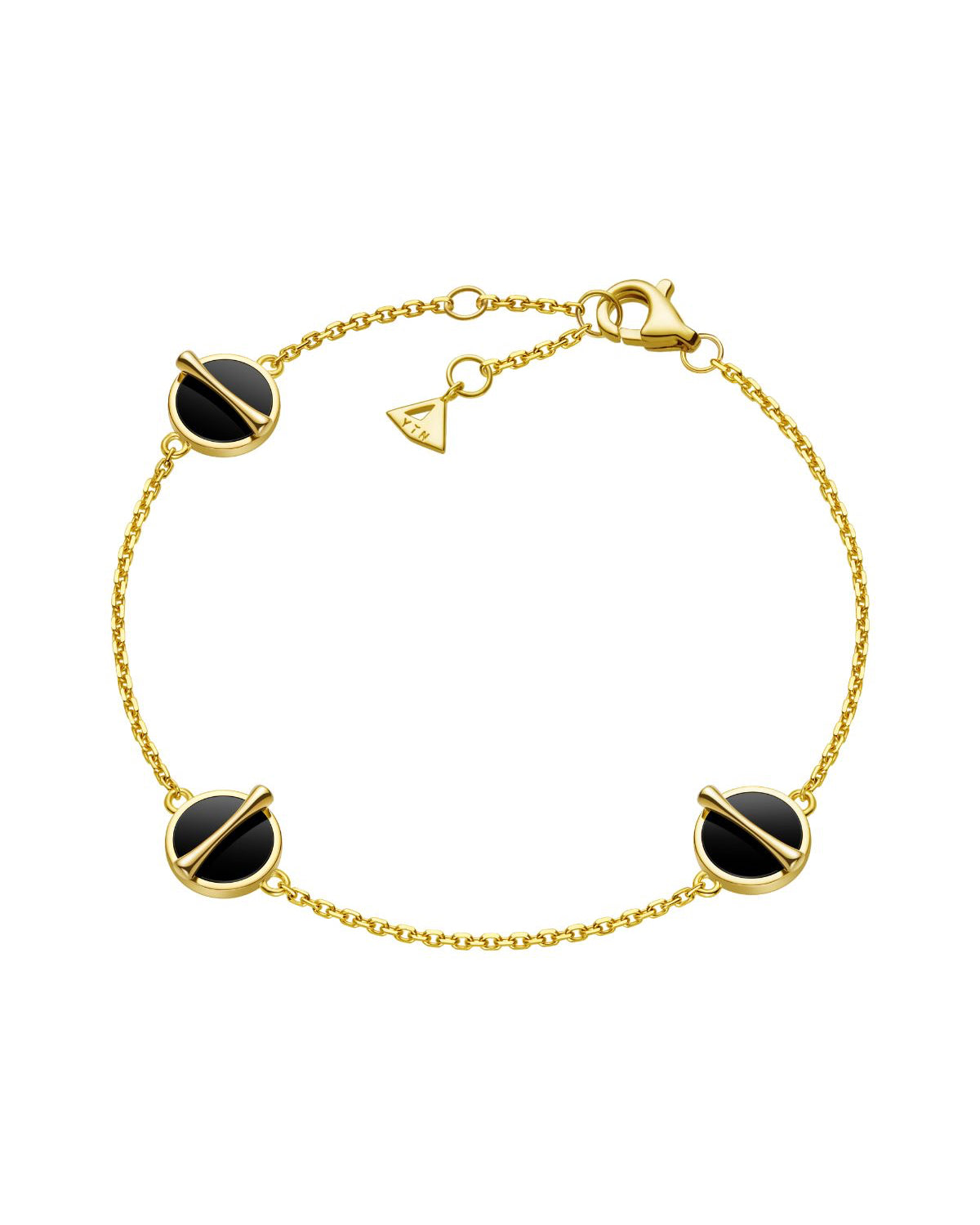 The Golden Ratio 3-motif Bracelet - Onyx