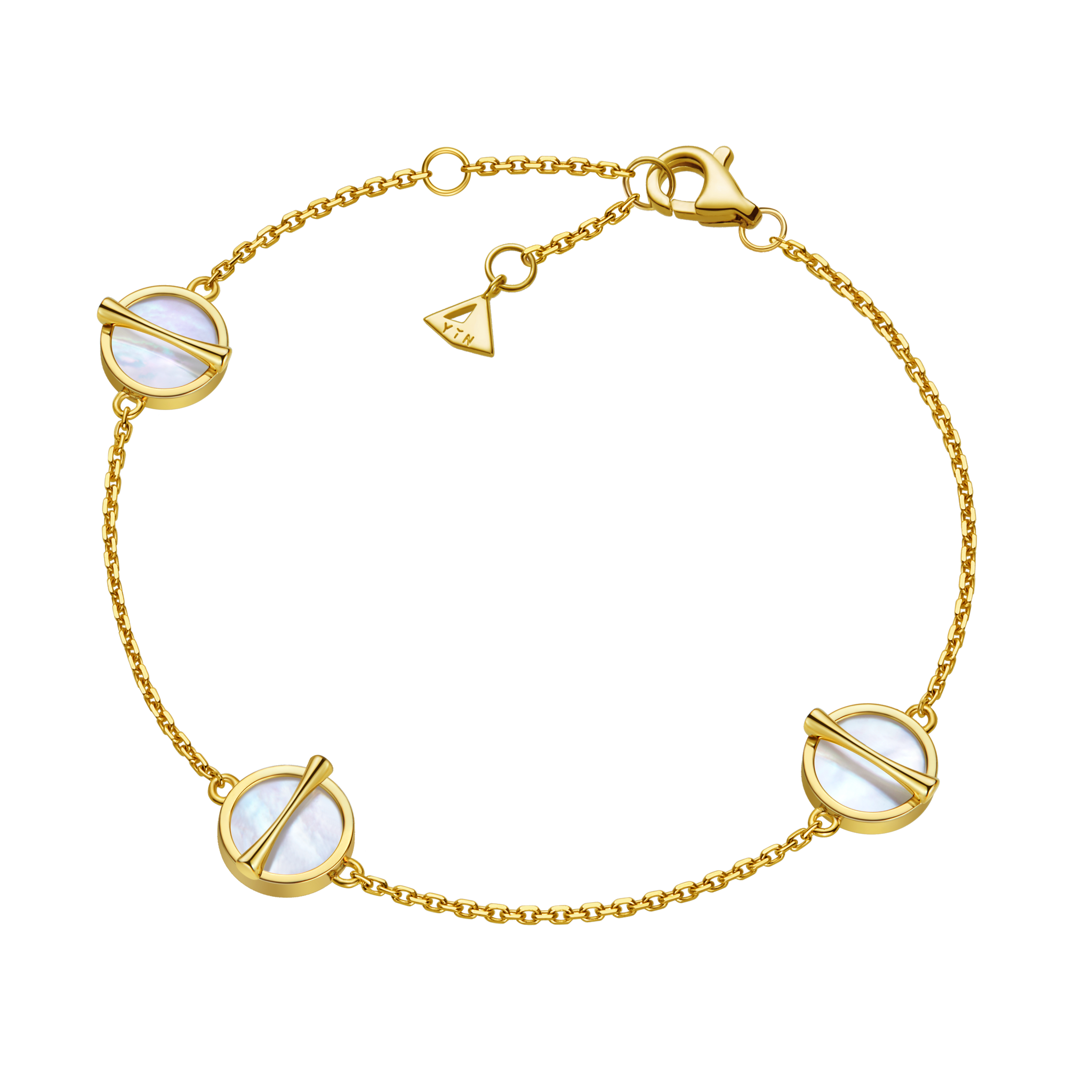 The Golden Ratio 3-motif Bracelet - Mother-of-Pearl