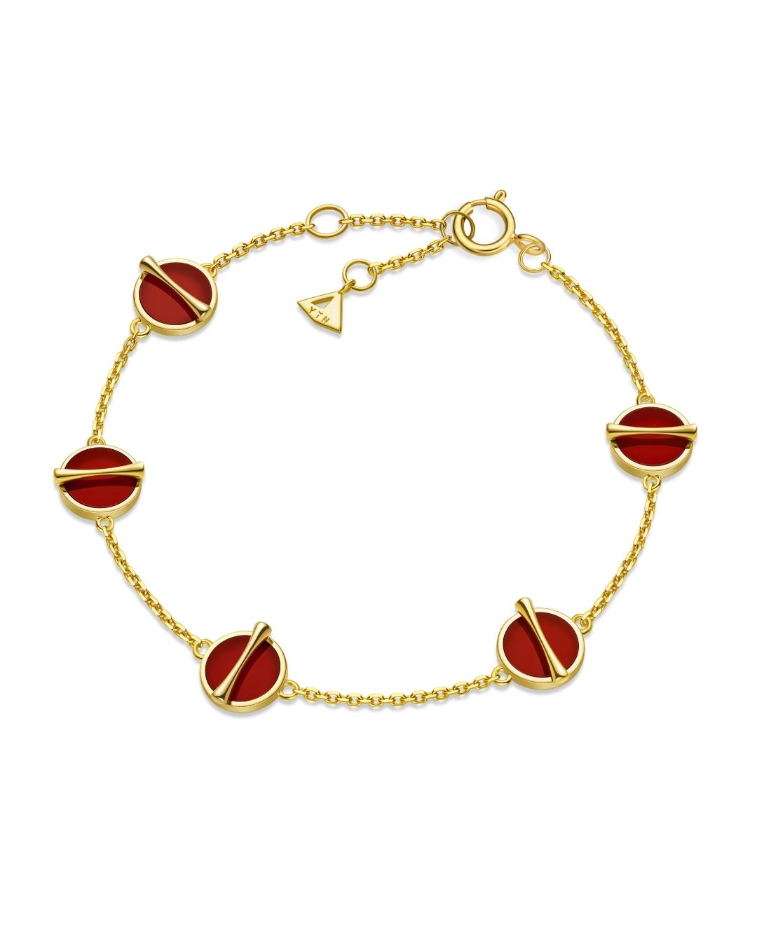 The Golden Ratio 5-motif Bracelet - Carnelian