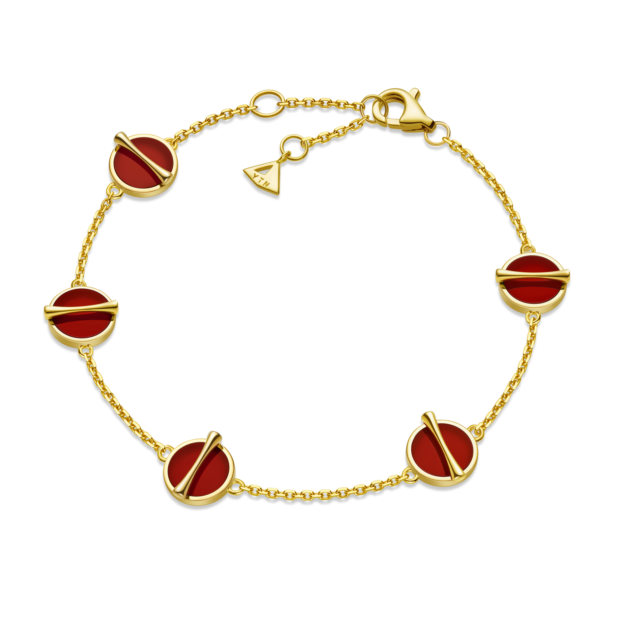The Golden Ratio 5-motif Bracelet - Carnelian