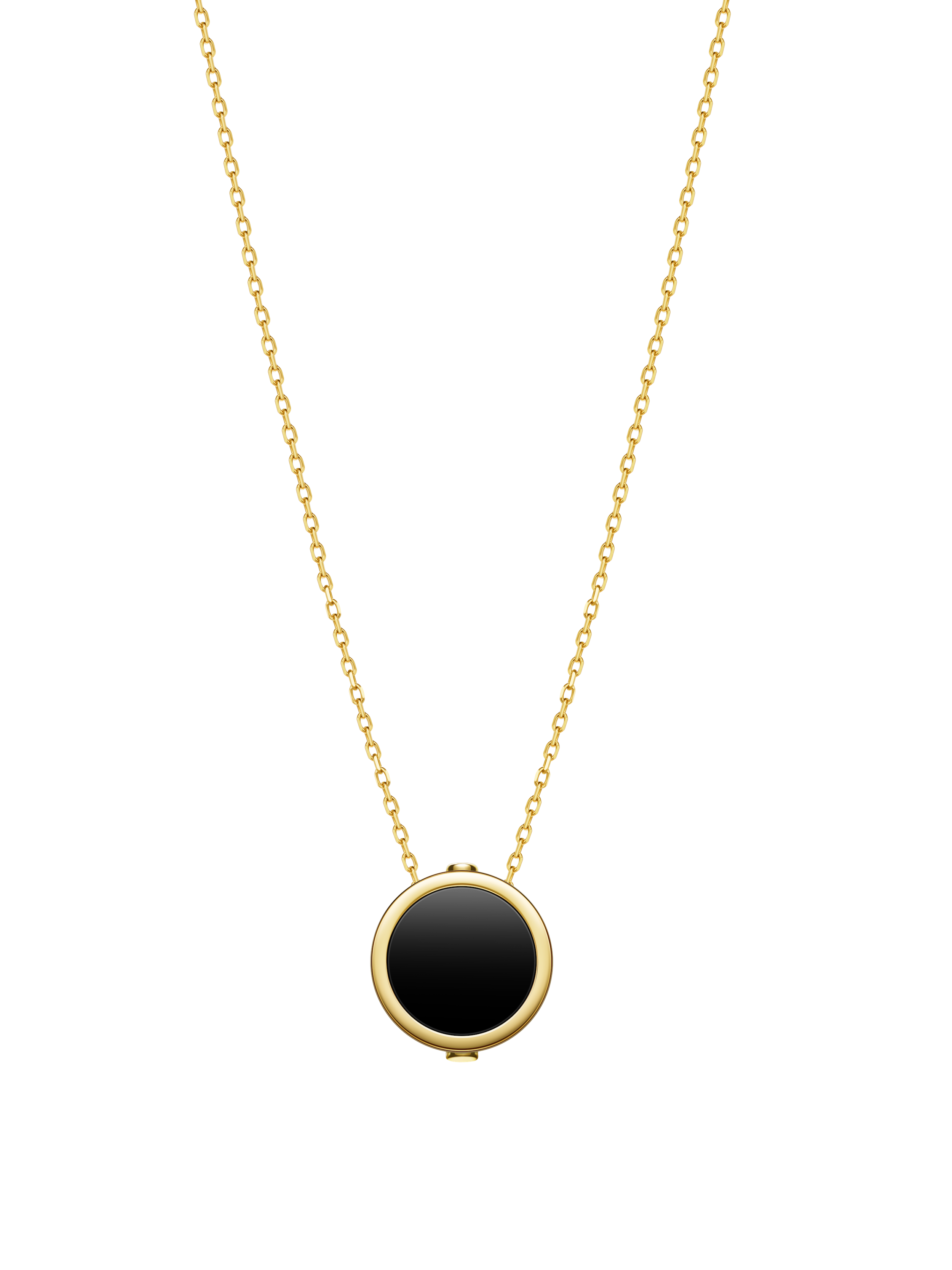 The Golden Ratio Necklace - Onyx - 18K Solid Gold - YIN Fine Jewelry - Chinese Modern Gold Jewelry