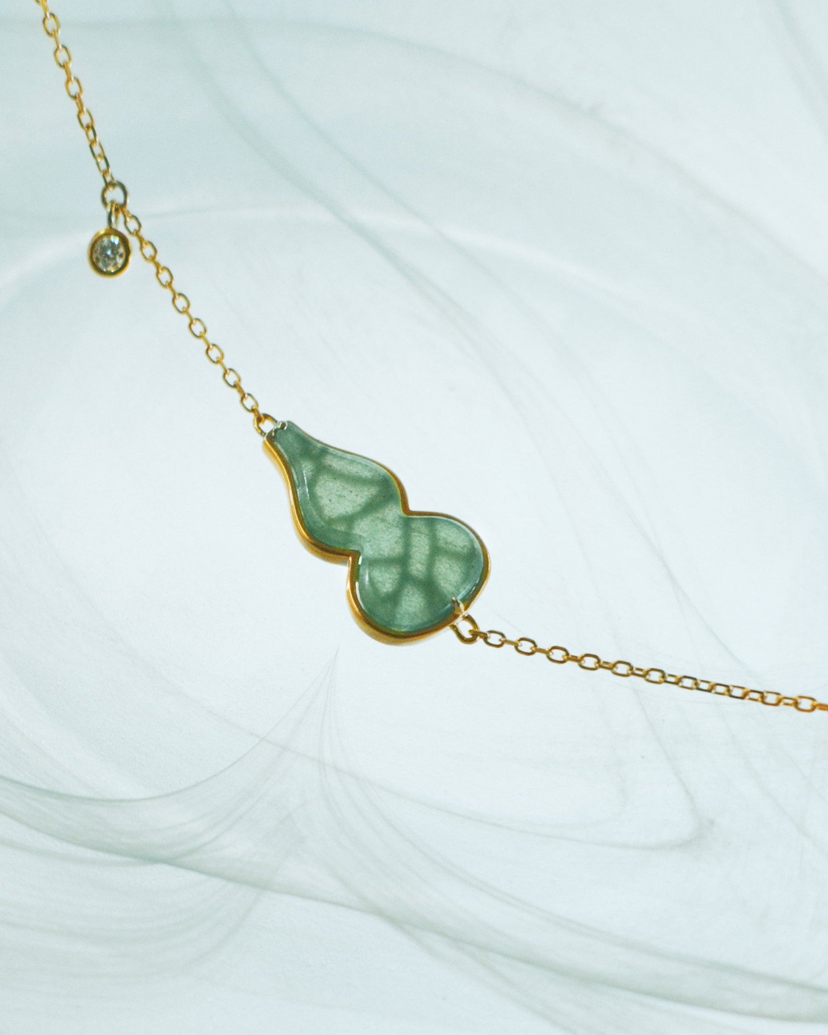 The Hulu Green Jade Gourd Bracelet
