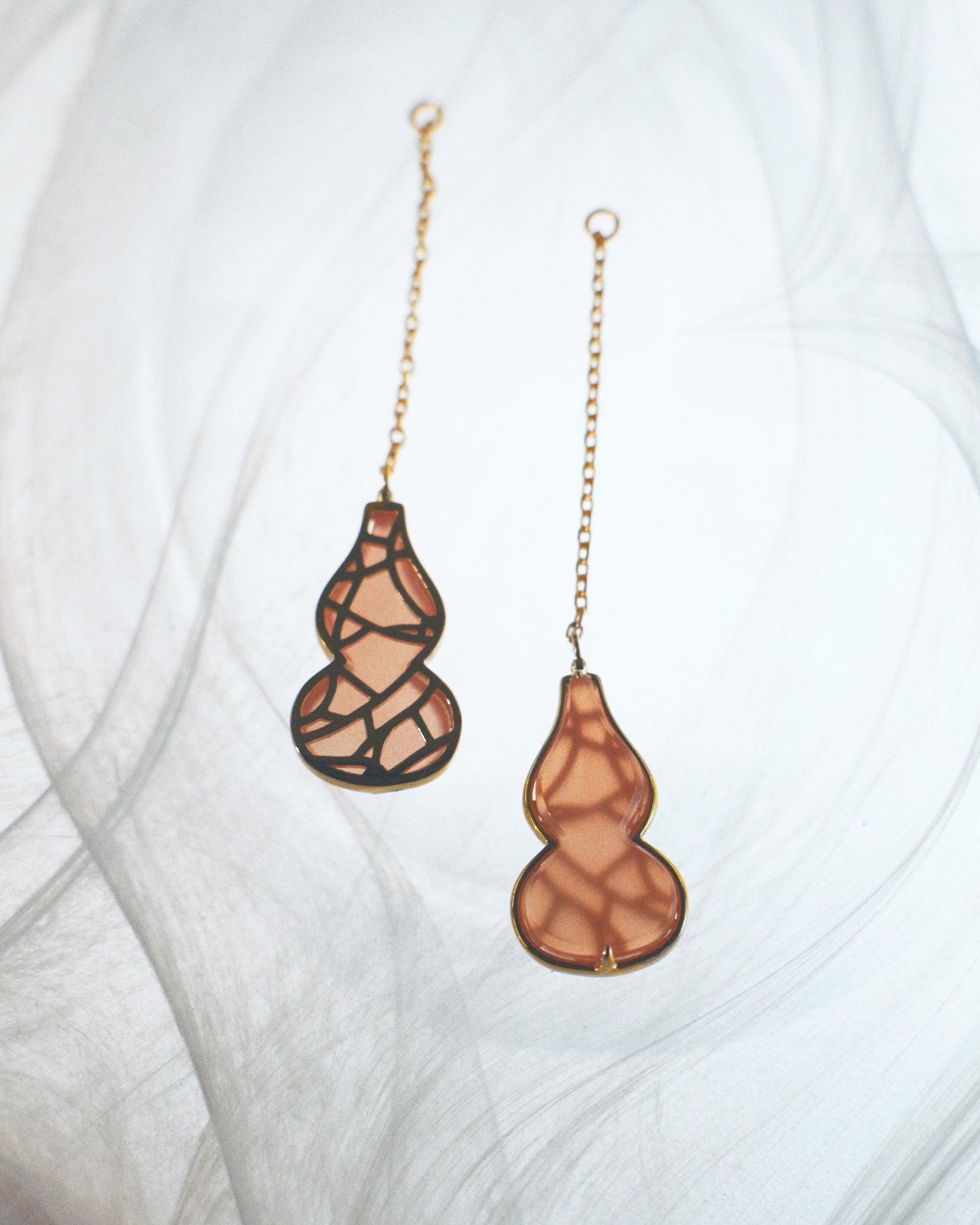 The Hulu Red Jade Gourd Drop Earrings