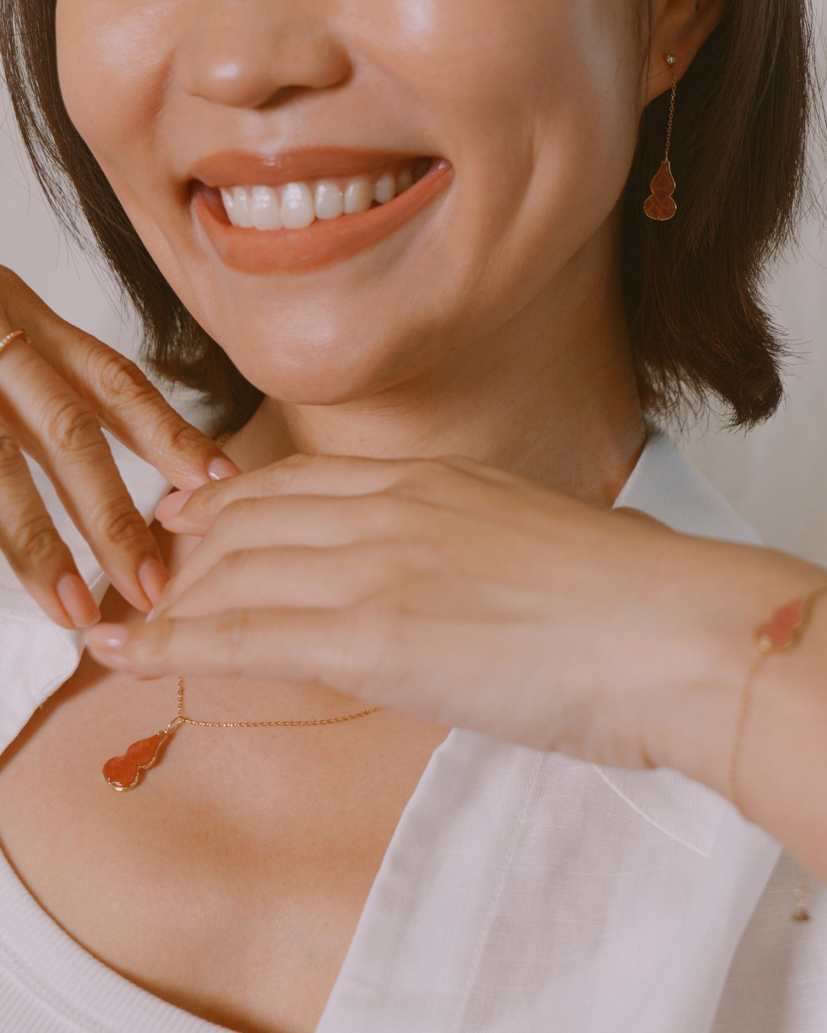 The Hulu Red Jade Gourd Bracelet