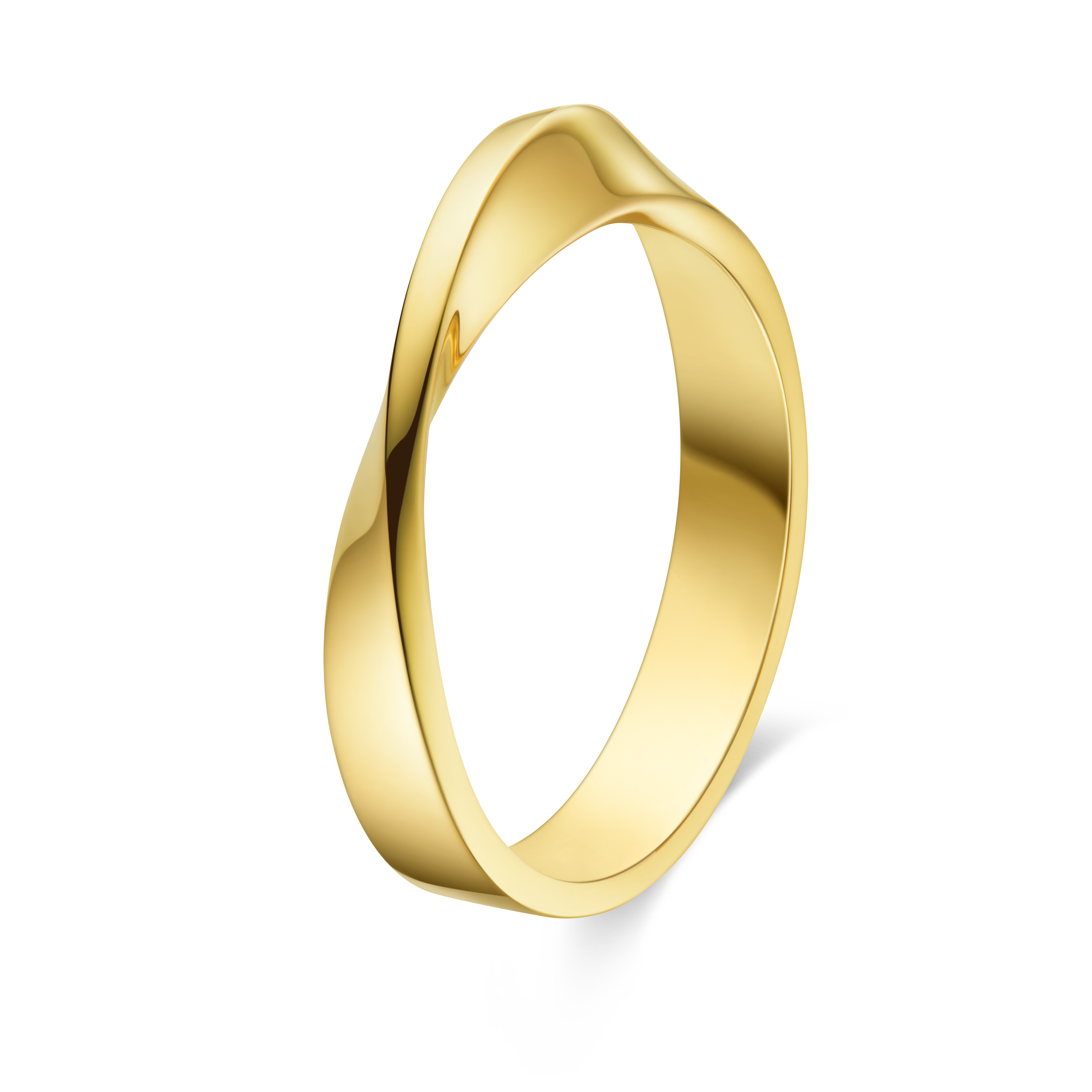 The Möbius 3.5mm Twisted Ring - 18K Solid Gold - YIN Fine Jewelry - Chinese Modern Gold Jewelry