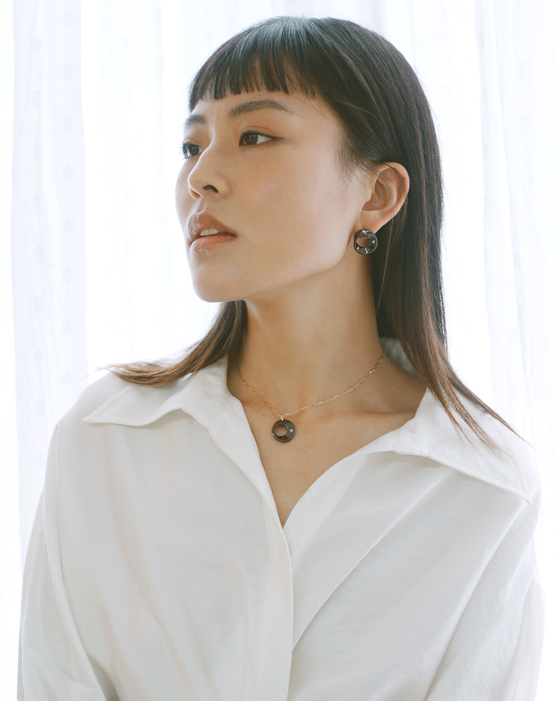 The Möbius High-Tech Ceramic Earrings - Black