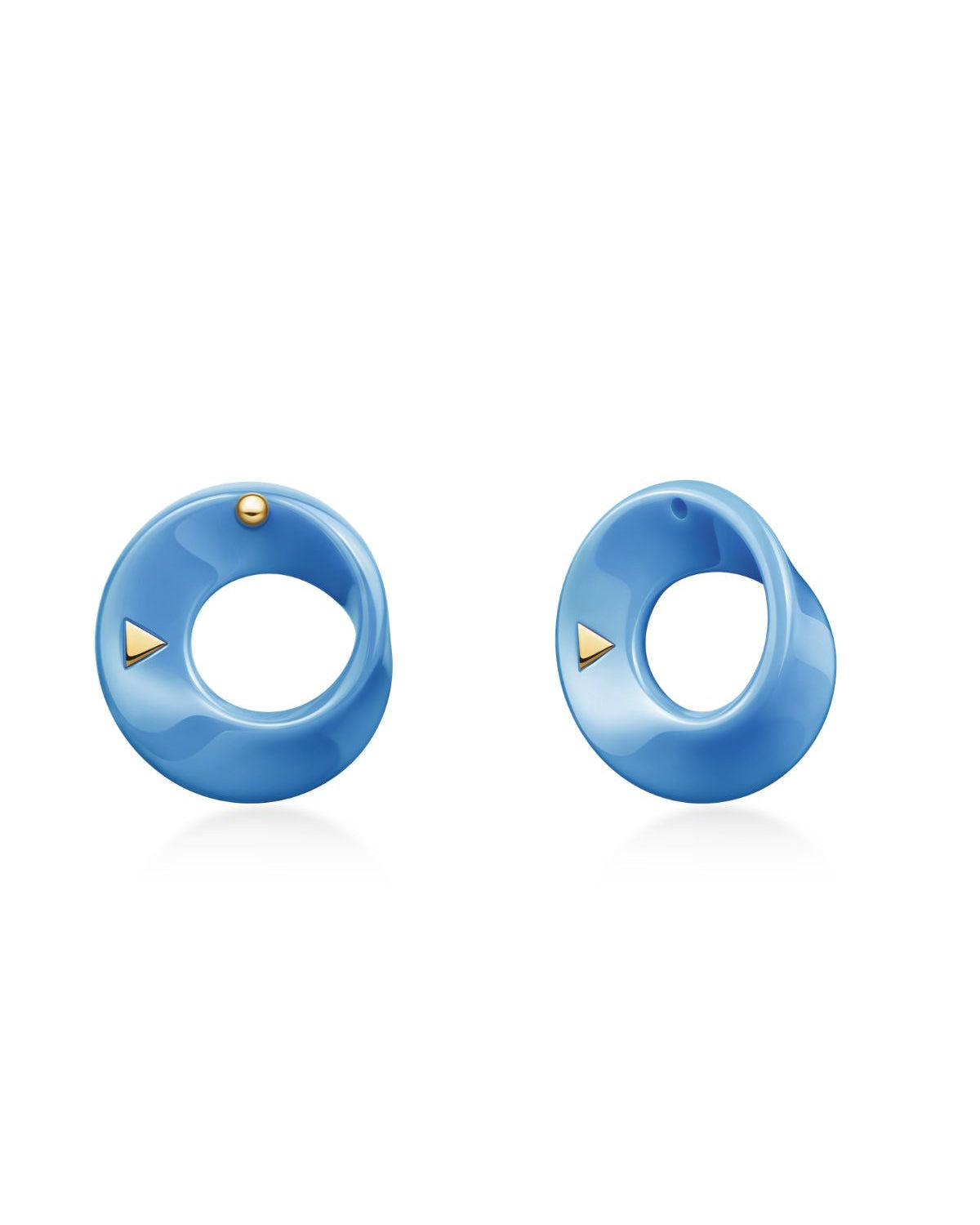 The Möbius High-Tech Ceramic Earrings - Blue