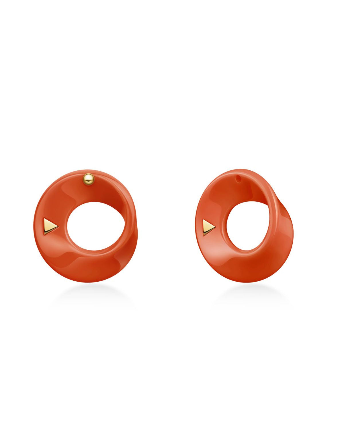 The Möbius High-Tech Ceramic Earrings - Orange